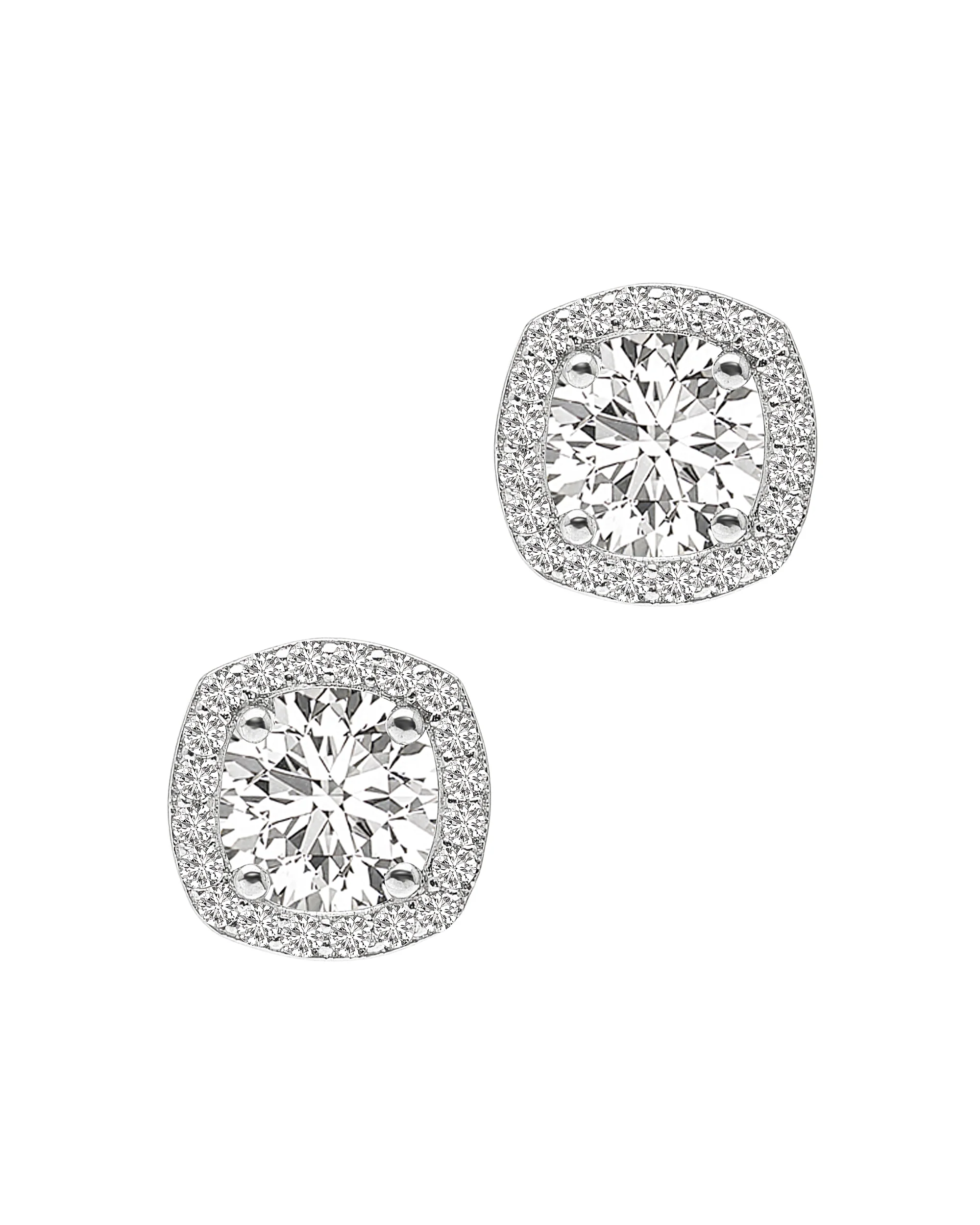 BOUCLES D'OREILLES EN ARGENT SOLITAIRE PIERRES