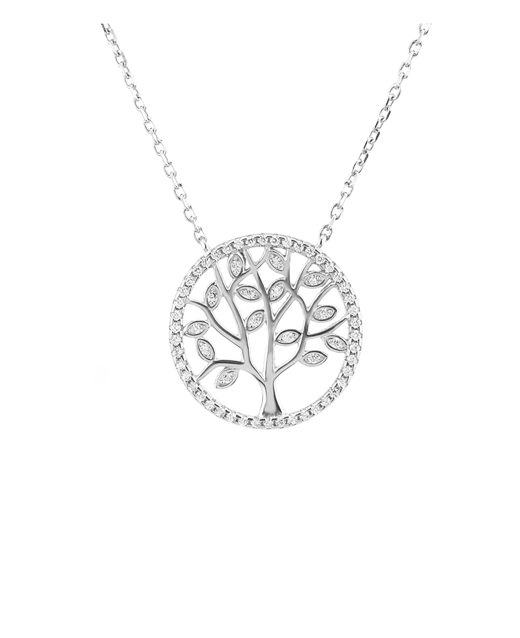 COLLIER EN ARGENT ARBRE DE VIE AVEC PIERRES - Image 3