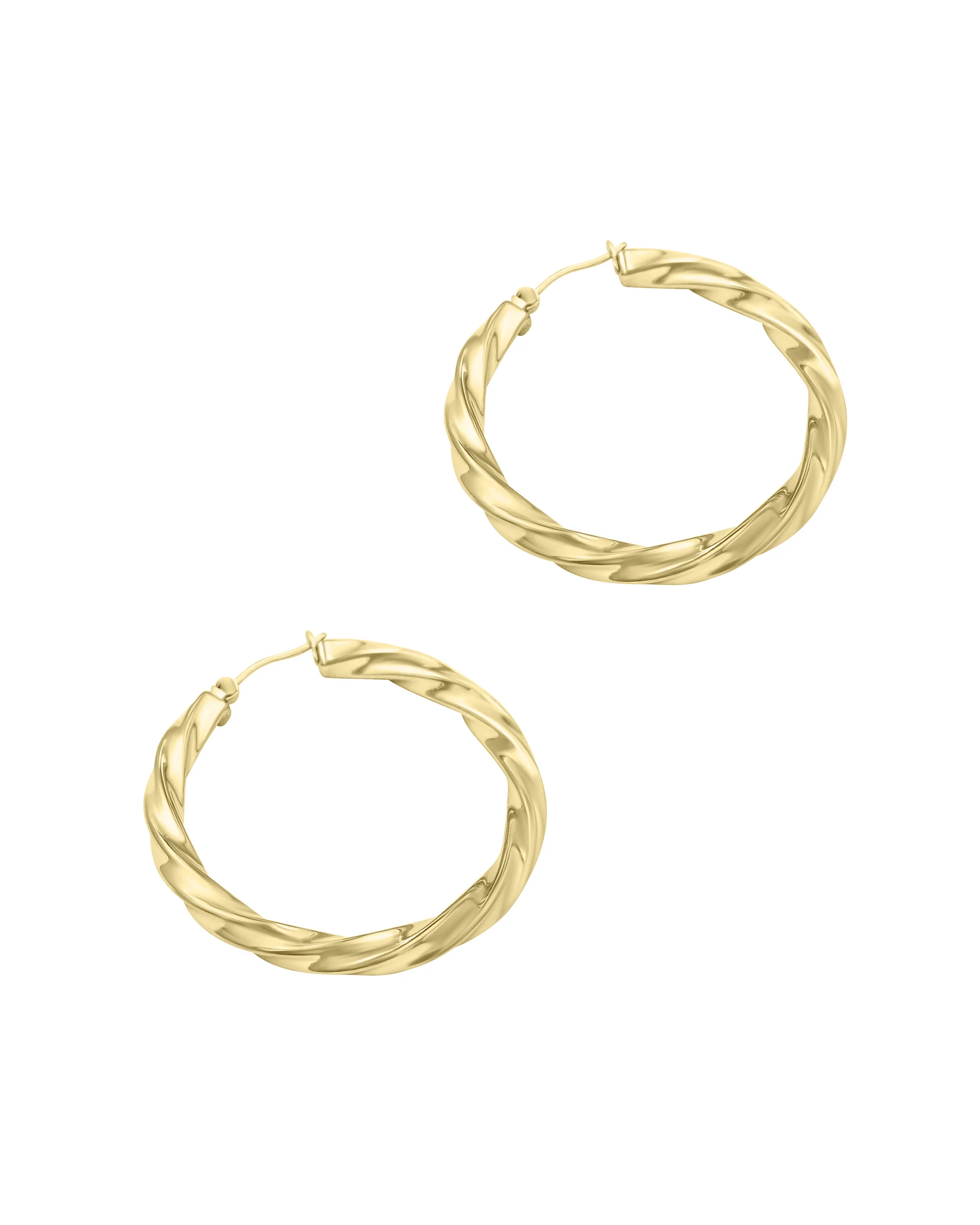 CREOLES EN ACIER DORE TORSADEES 2,5 MM