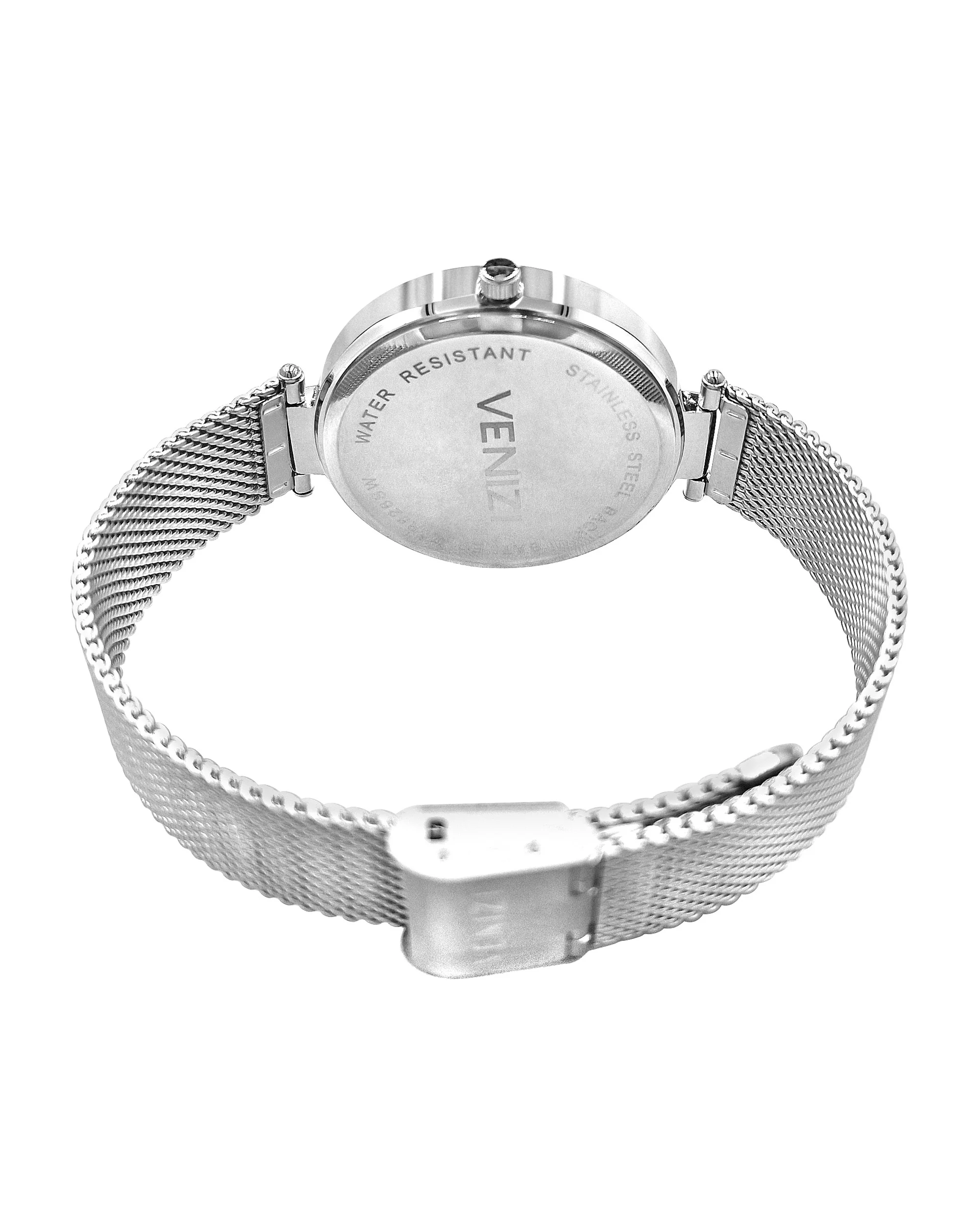 Montre Venizi argentée avec paillettes et strass - Image 2