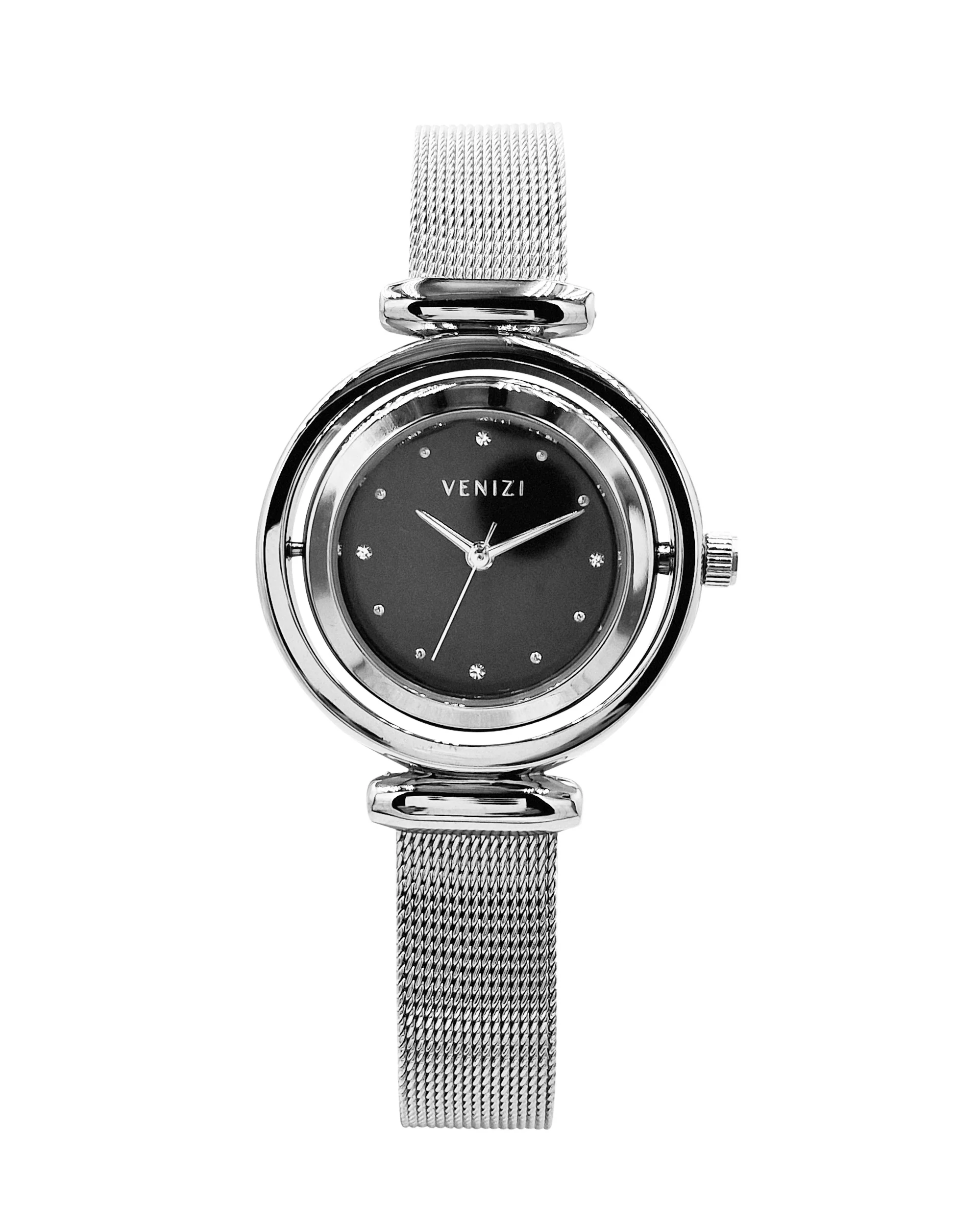 Montre Venizi argentée boitier pivotant