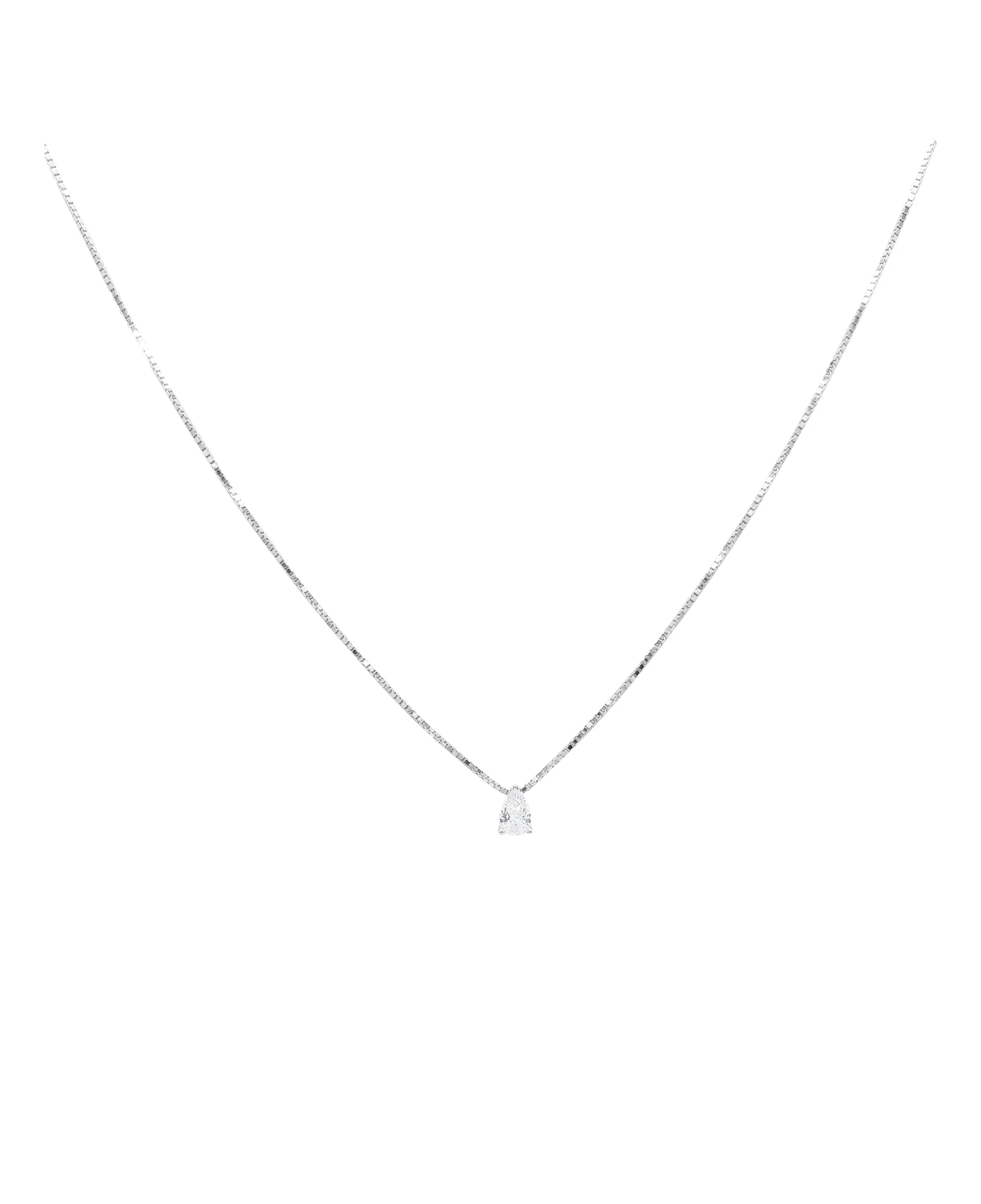 COLLIER EN ARGENT AVEC PENDENTIF SOLITAIRE TRIANGLE