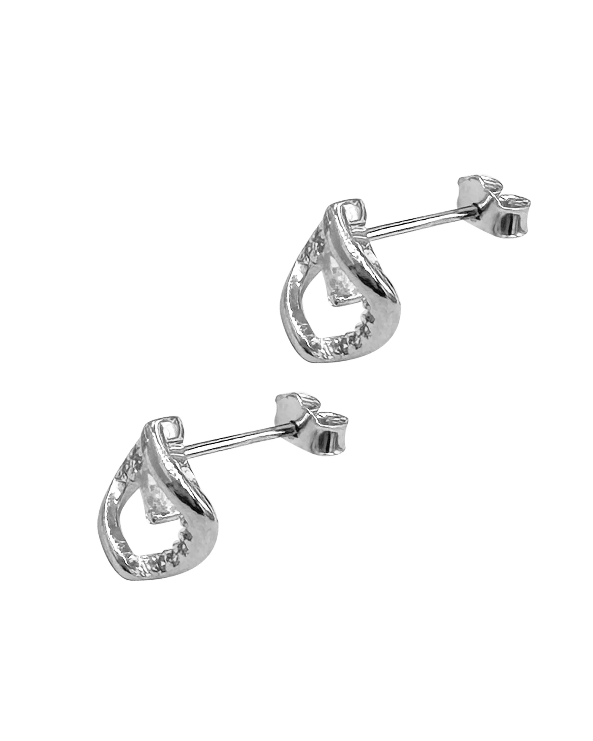 BOUCLES D'OREILLES EN ARGENT AVEC ZIRCONIUM - Image 2