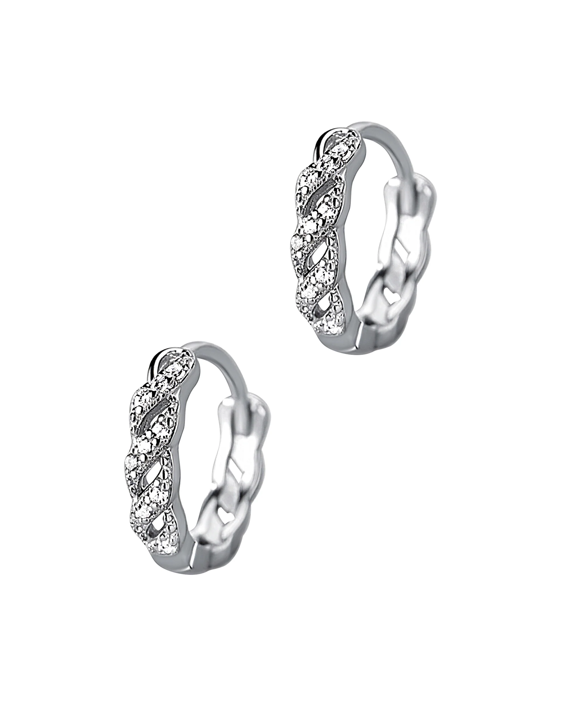 CREOLES EN ARGENT AVEC PIERRES