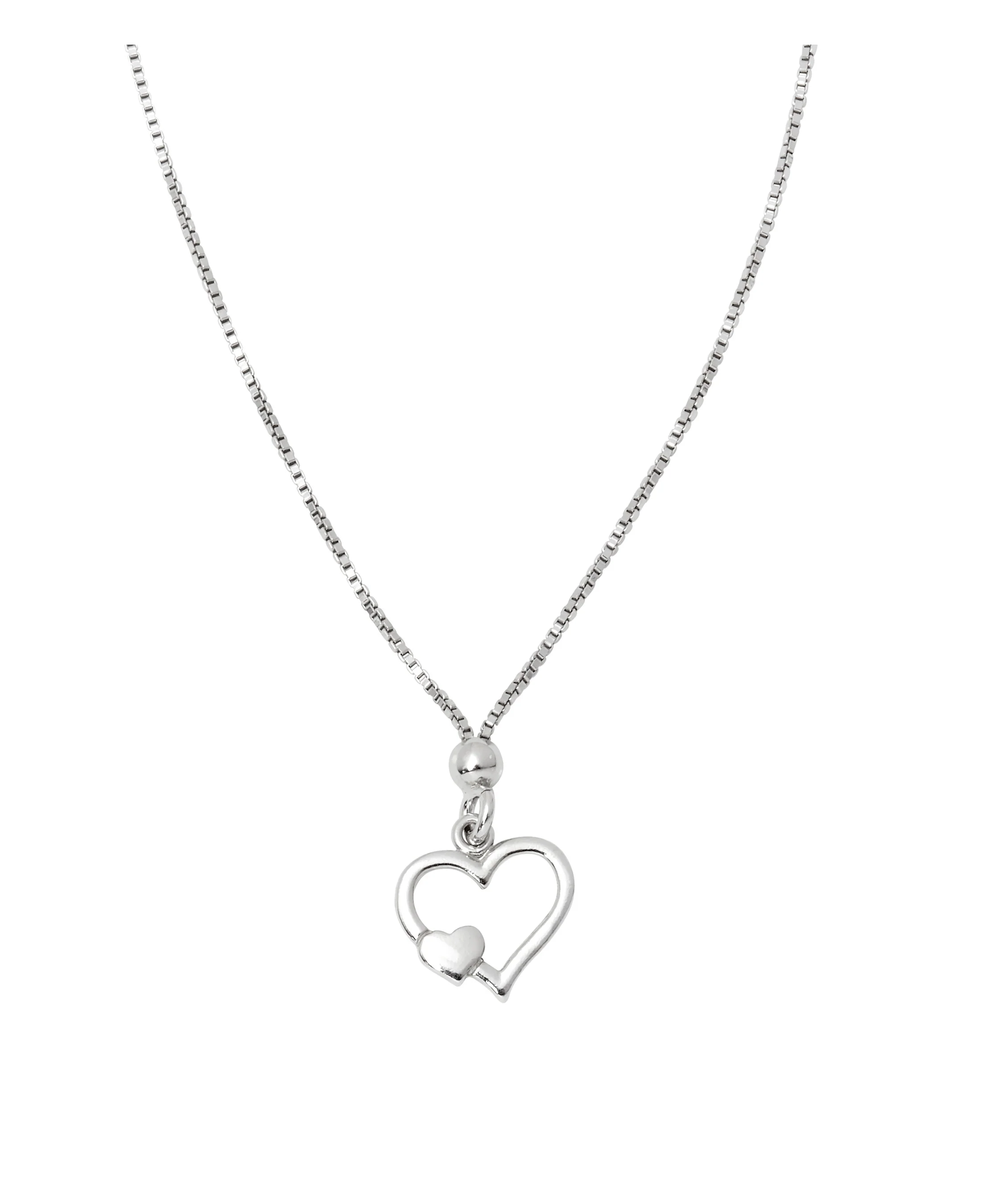 COLLIER EN ARGENT AVEC COEUR - Image 2