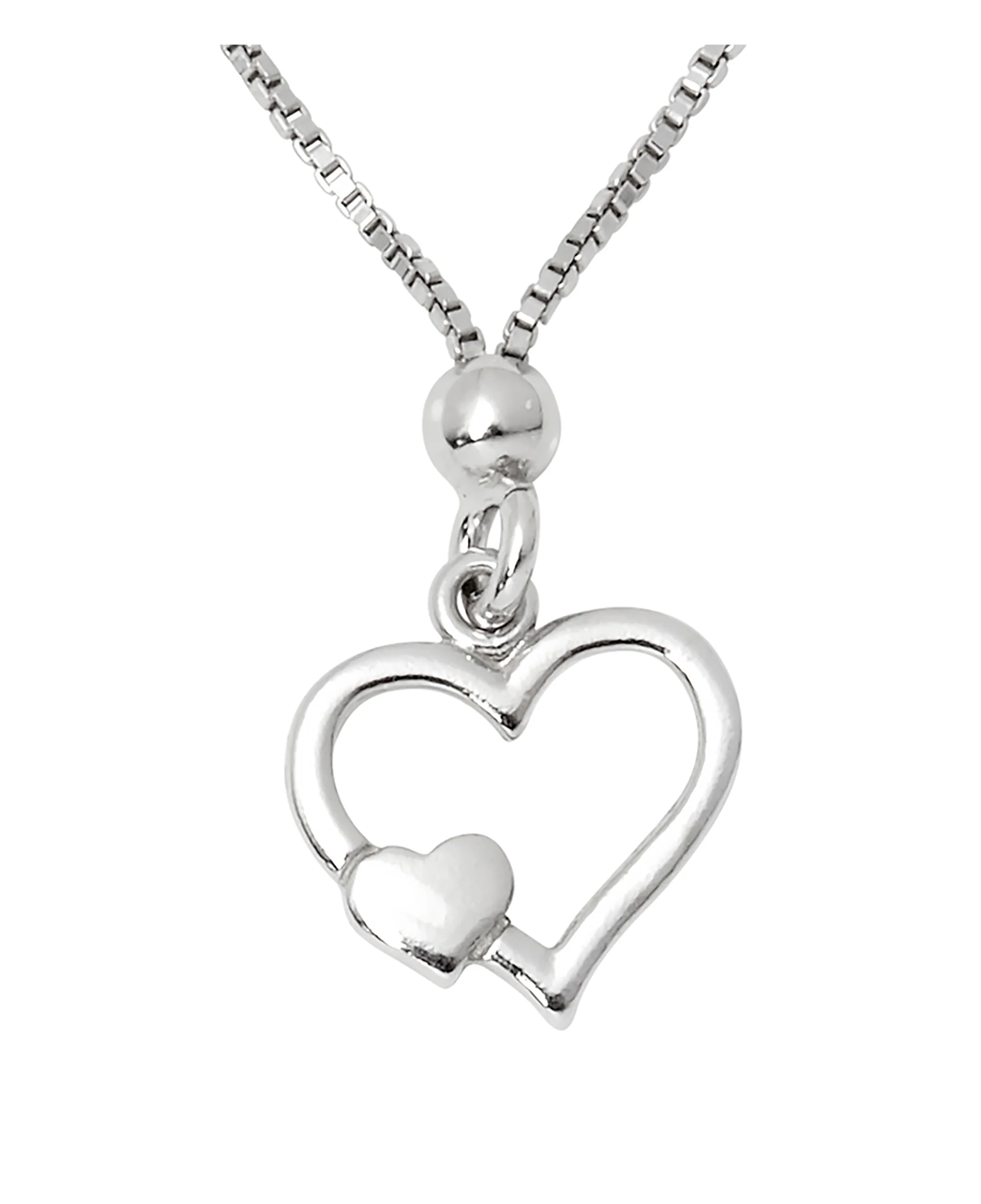 COLLIER EN ARGENT AVEC COEUR - Image 3