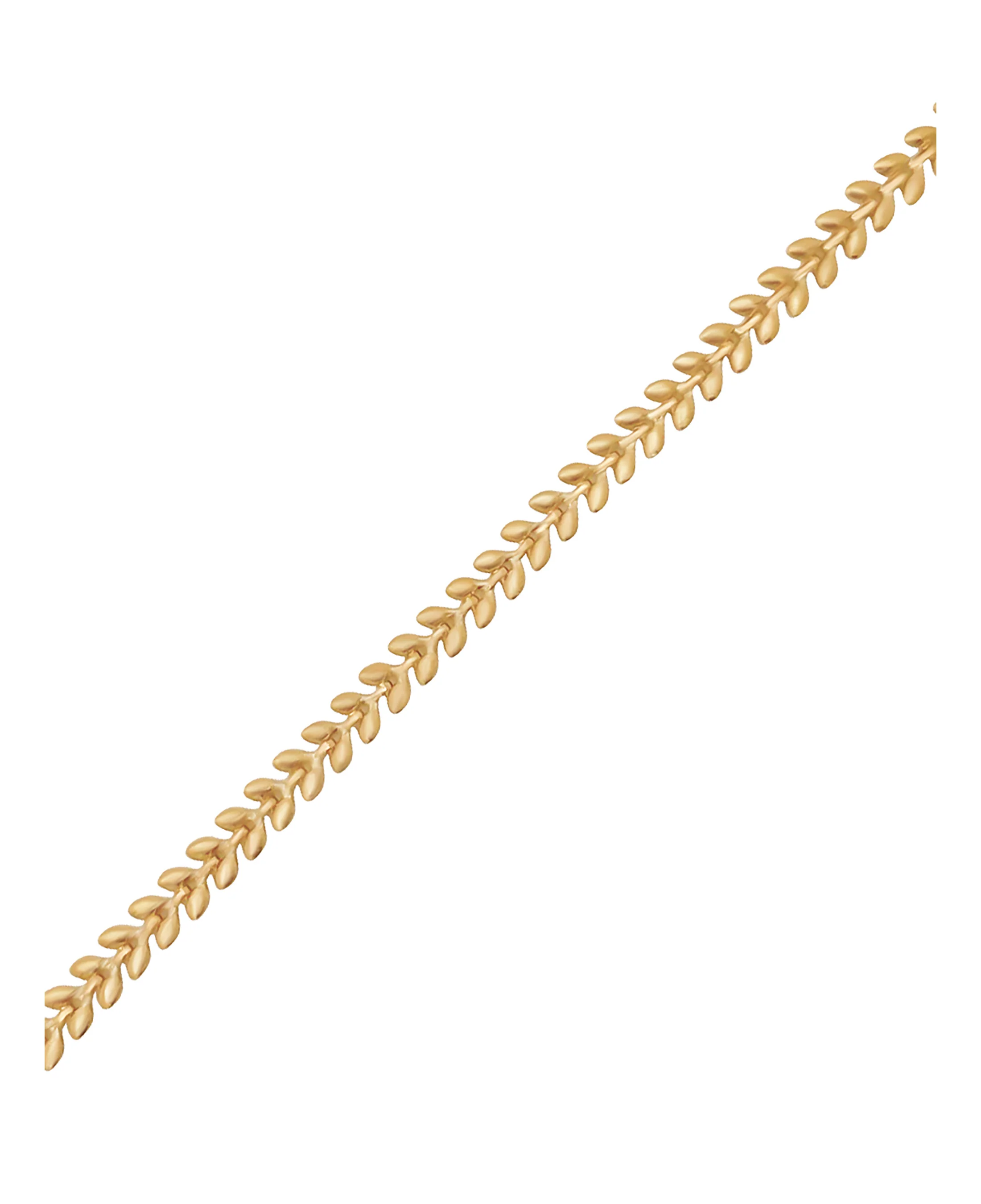 BRACELET EN PLAQUE OR FEUILLE DE LAURIER