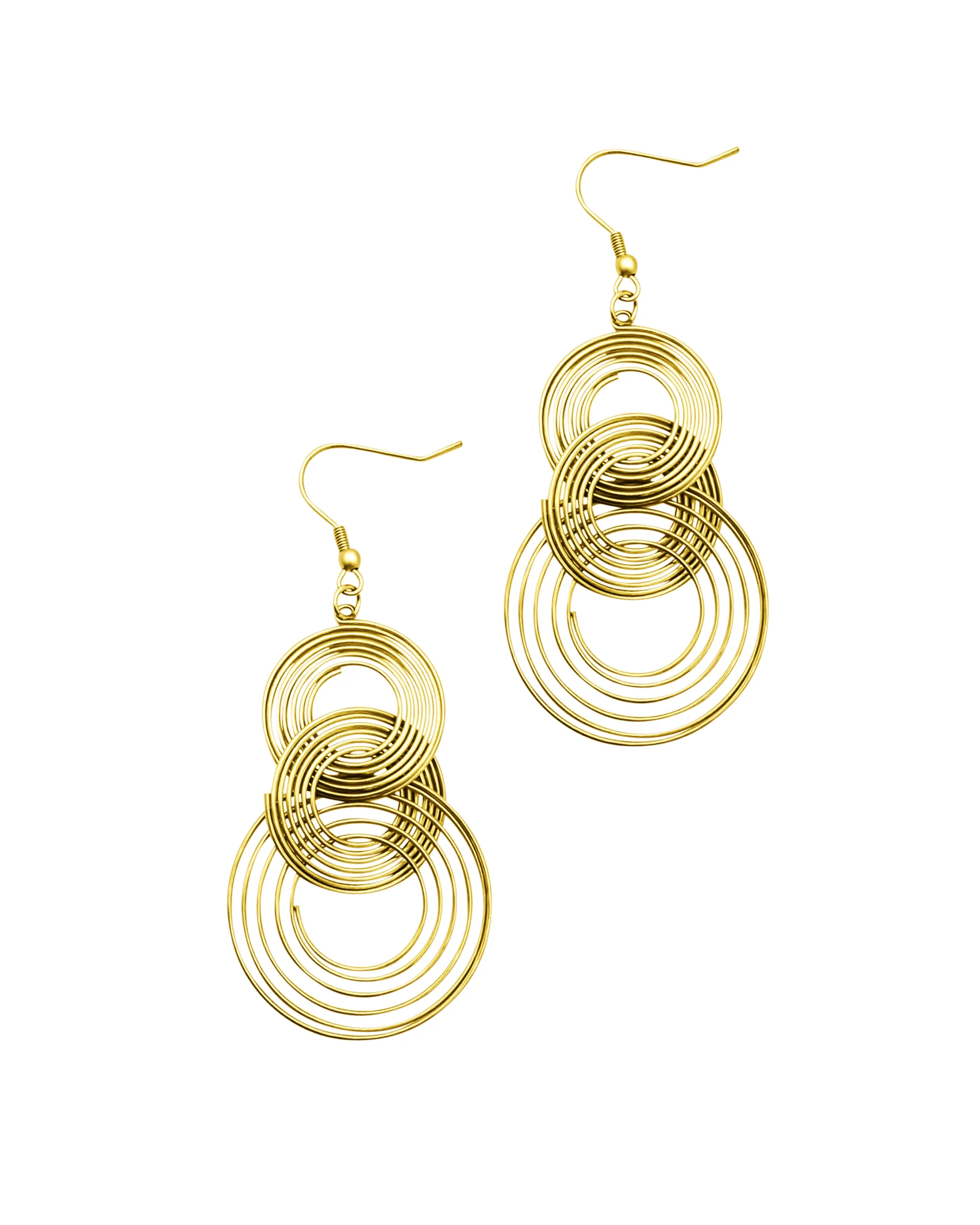 BOUCLES ACIER DORE - CHARME & TENDANCE