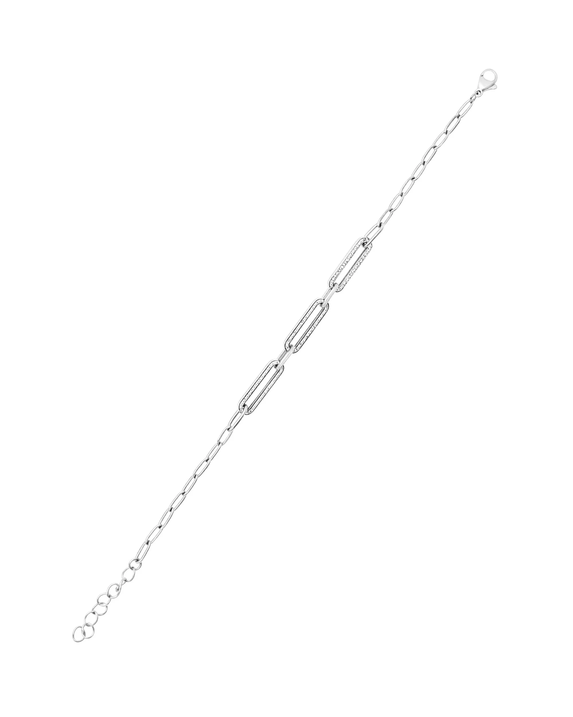 BRACELET EN ACIER  AVEC RECTANGLE ET STRASS - Image 3