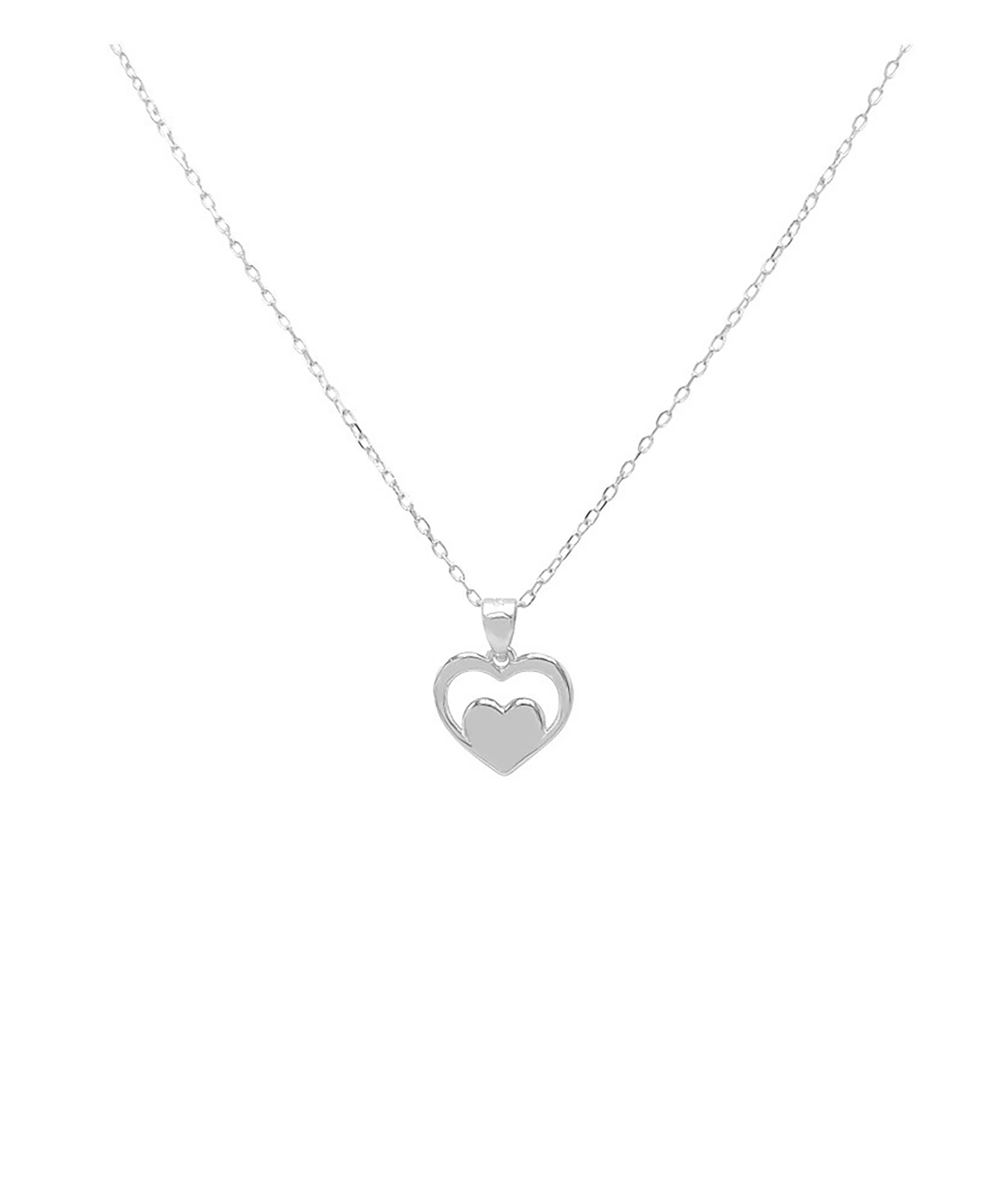 COLLIER EN ARGENT AVEC PENDENTIF COEUR