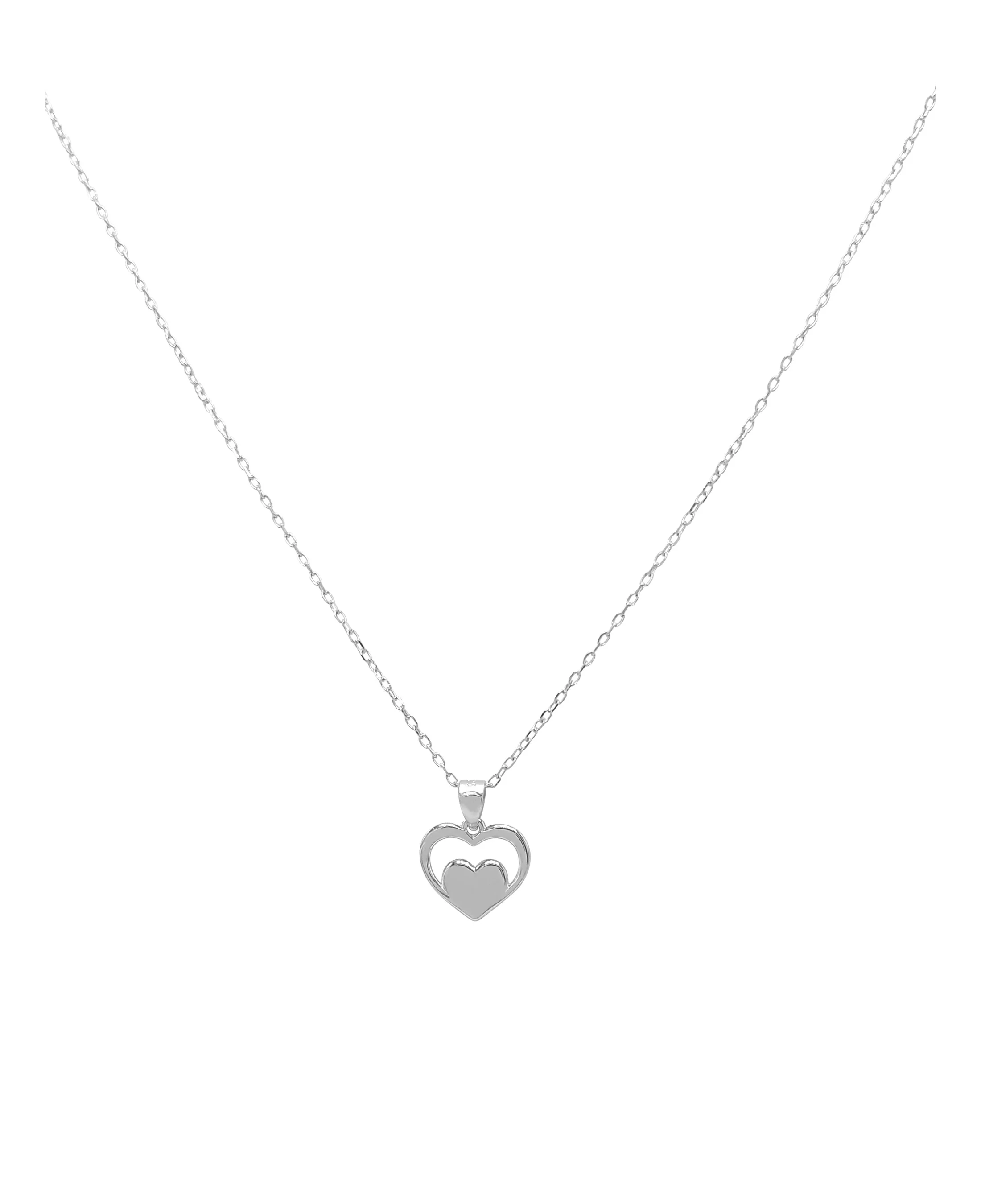 COLLIER EN ARGENT AVEC PENDENTIF COEUR - Image 2