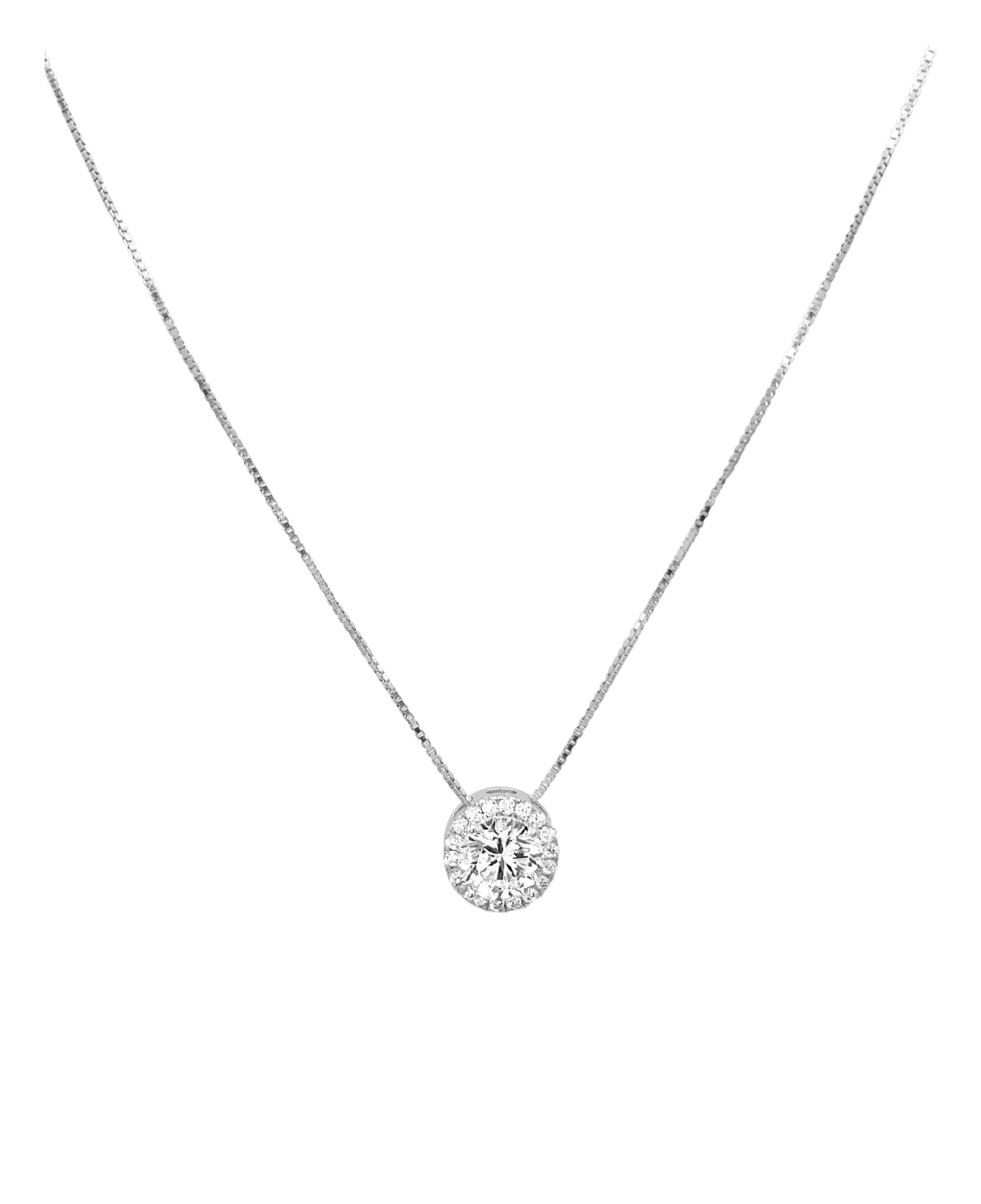 COLLIER EN ARGENT PENDENTIF ROND