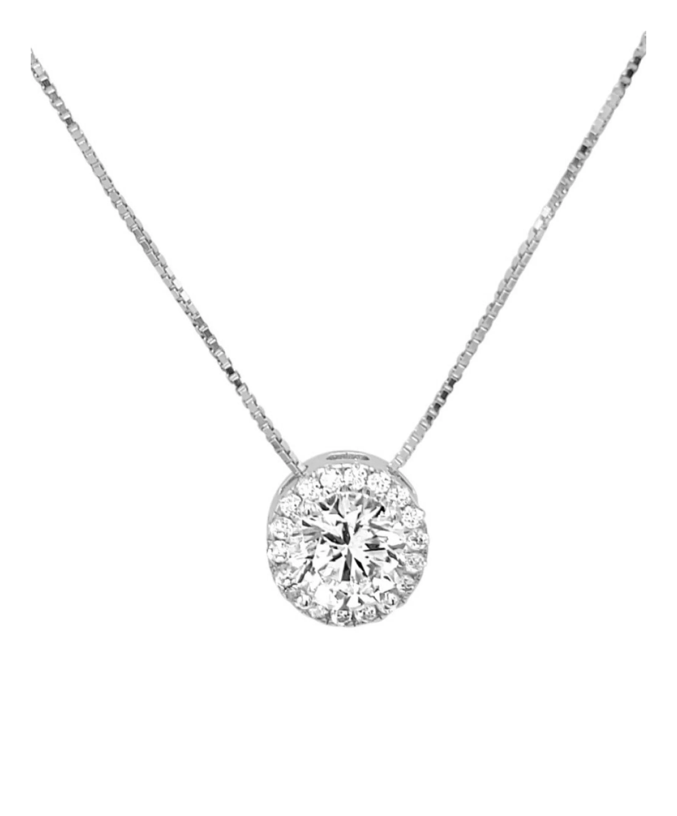 COLLIER EN ARGENT PENDENTIF ROND - Image 2
