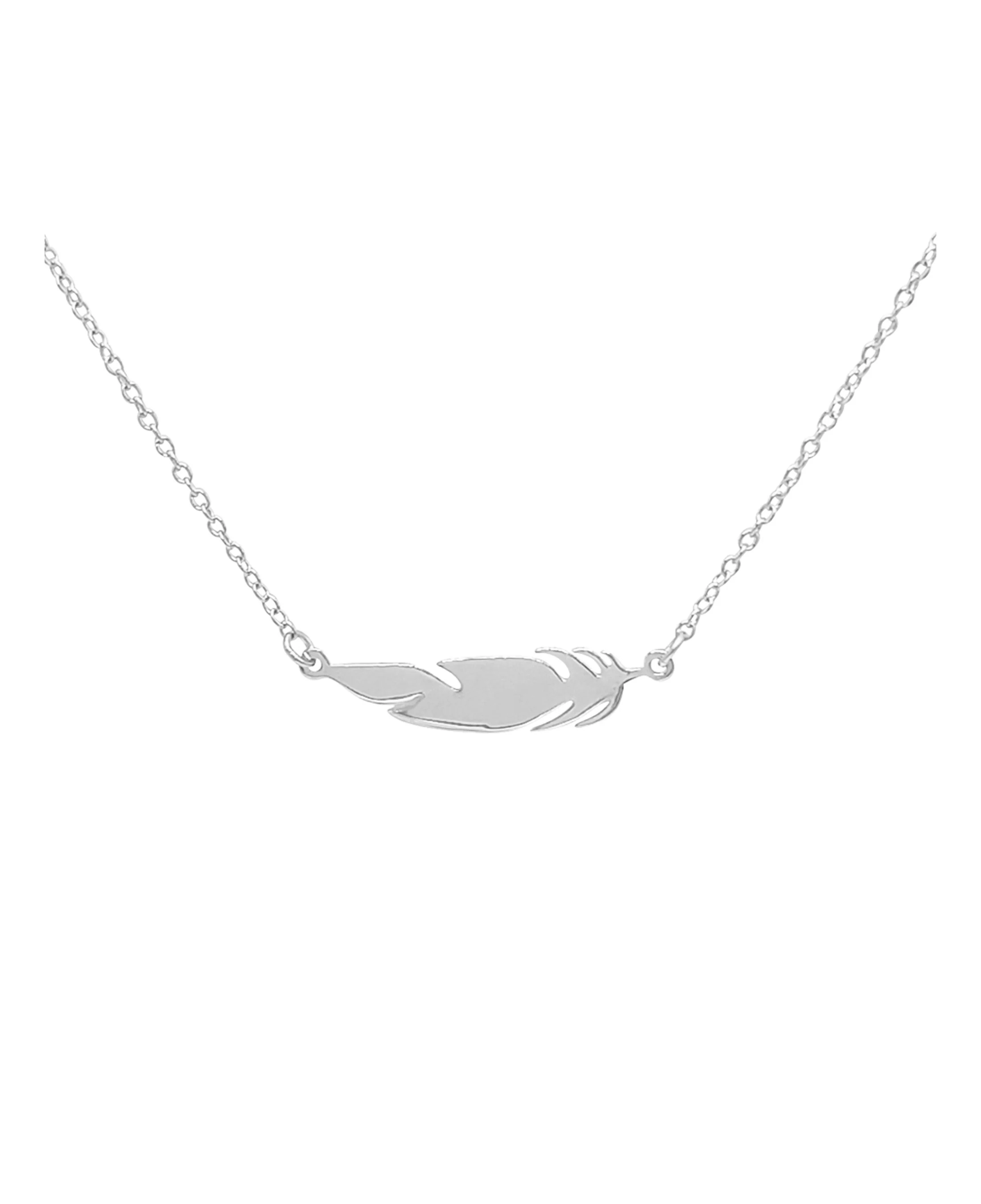 COLLIER EN ARGENT AVEC PLUME