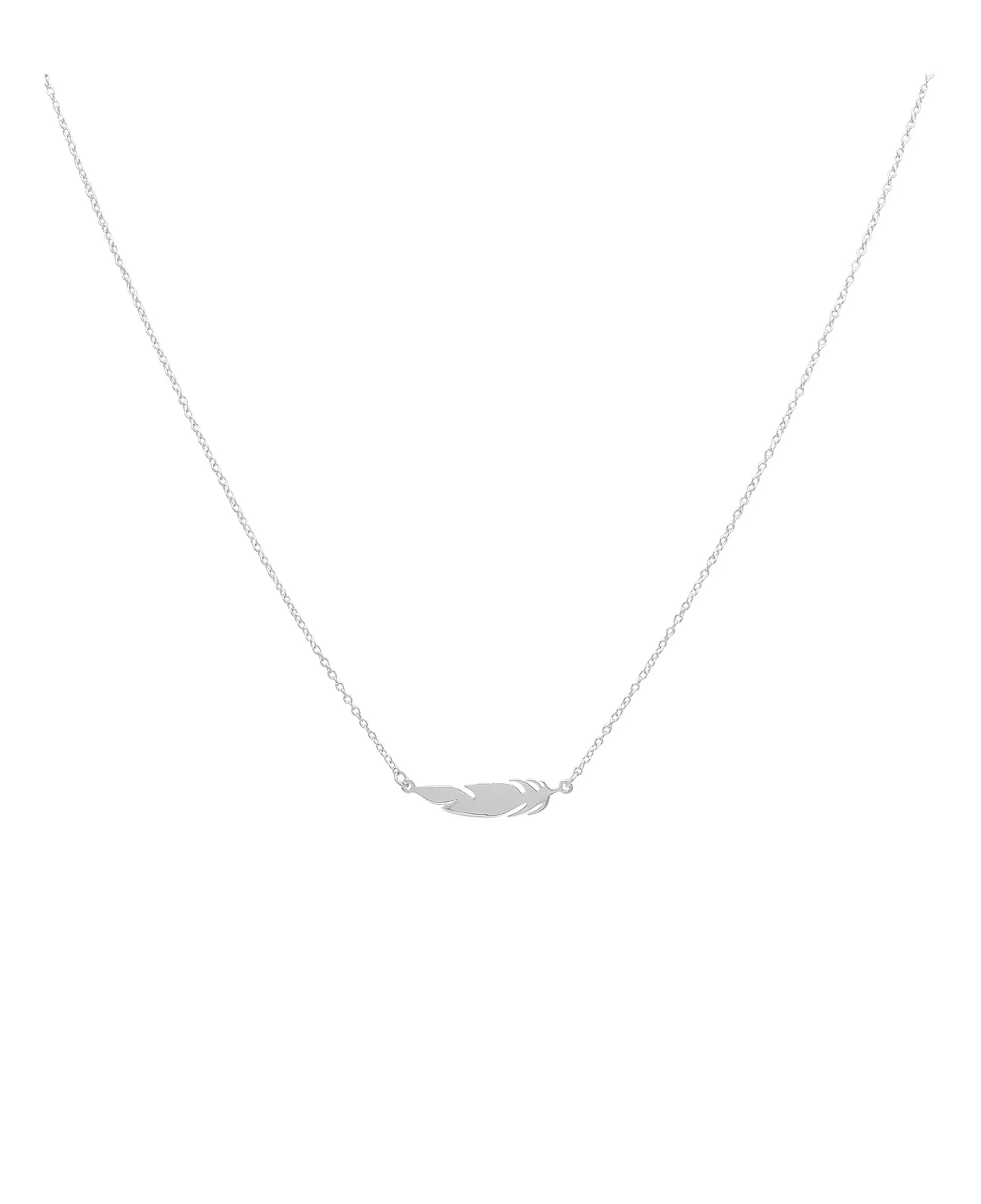 COLLIER EN ARGENT AVEC PLUME - Image 2