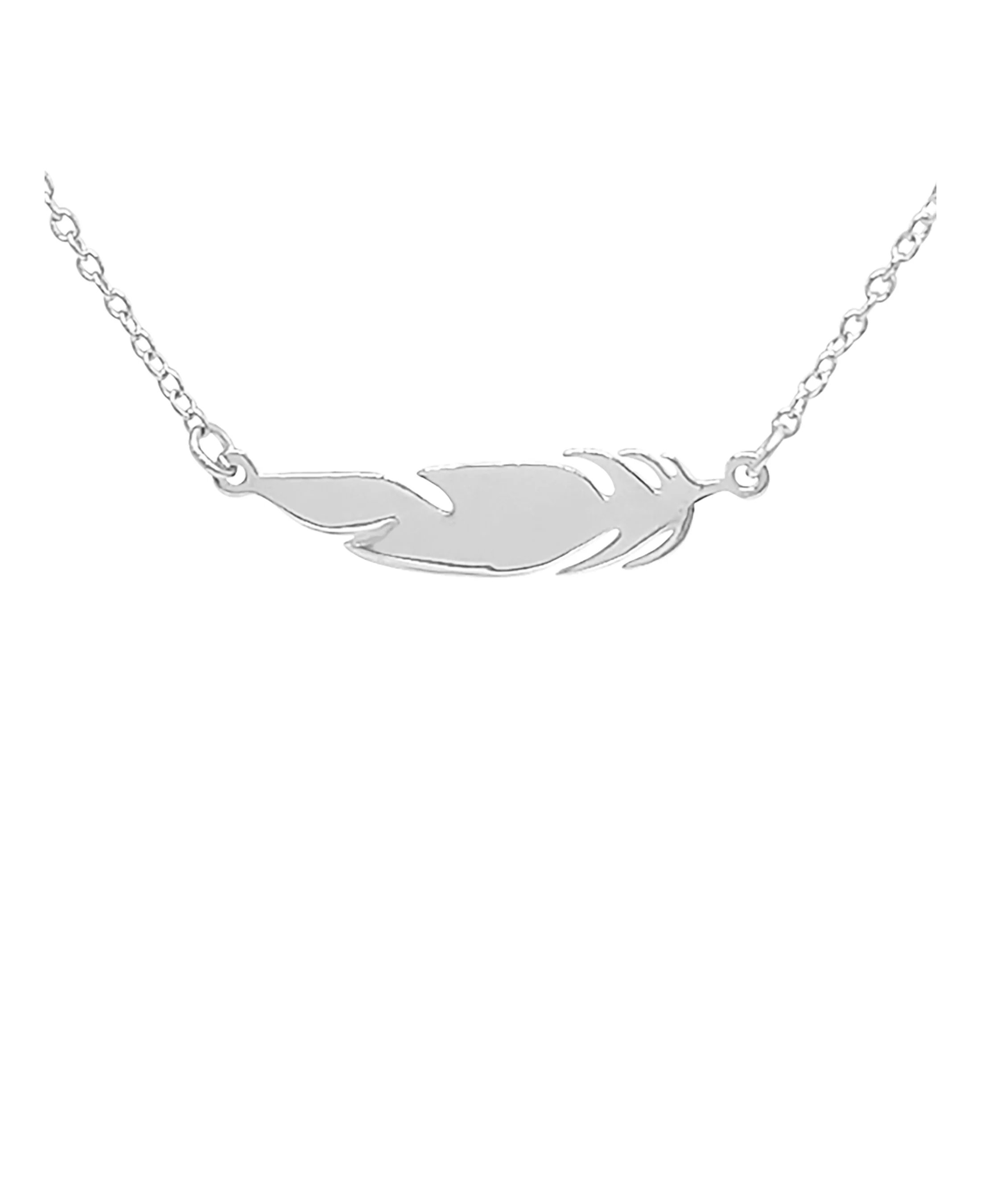 COLLIER EN ARGENT AVEC PLUME - Image 3