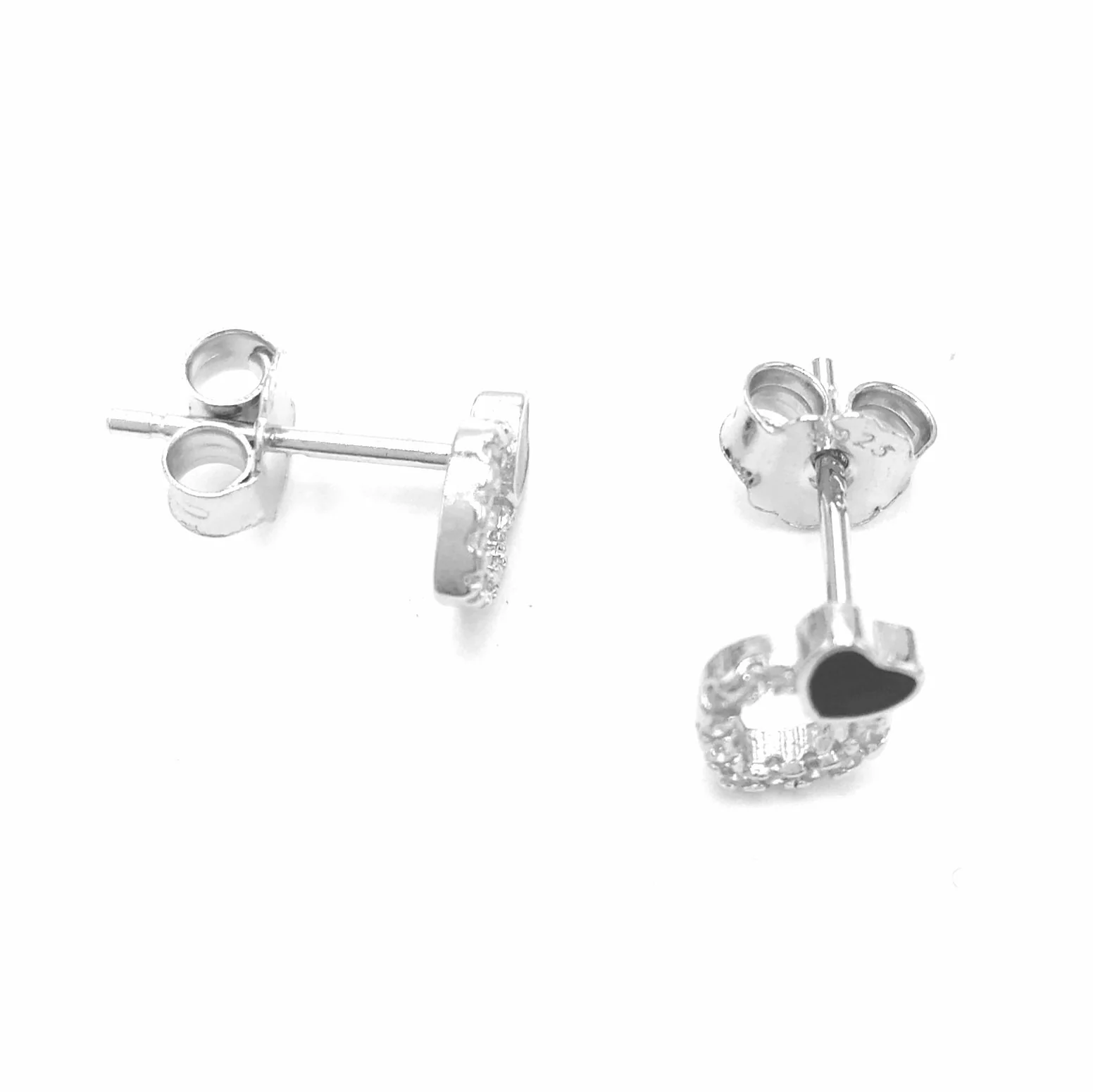 BOUCLES D'OREILLES EN ARGENT COEUR - Image 2