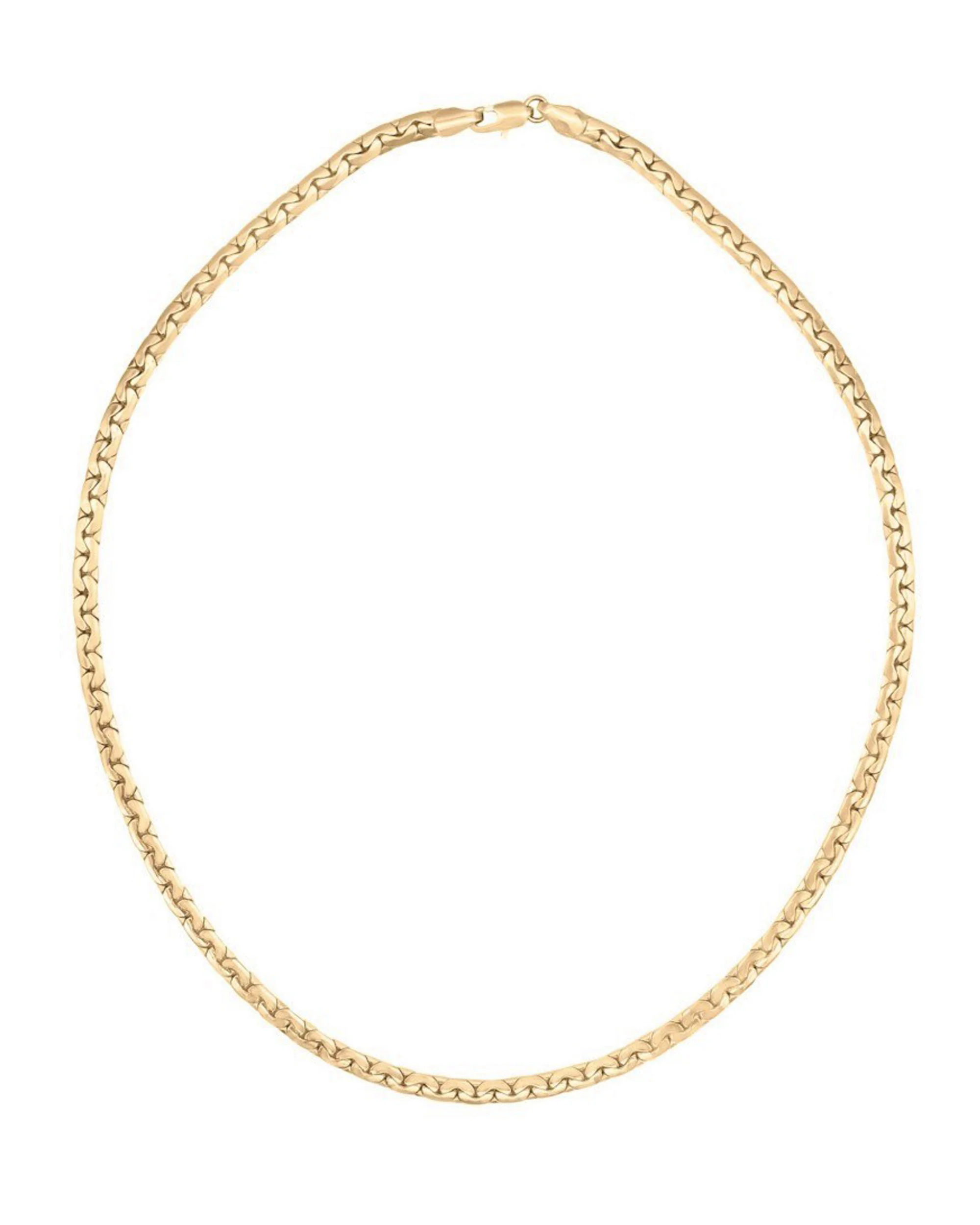 COLLIER EN PLAQUE OR MAILLE HARICOT