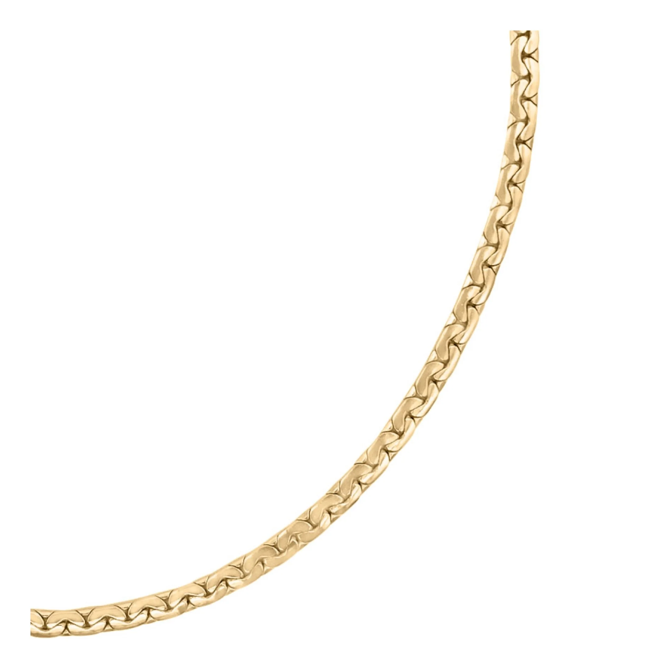 COLLIER EN PLAQUE OR MAILLE HARICOT - Image 2
