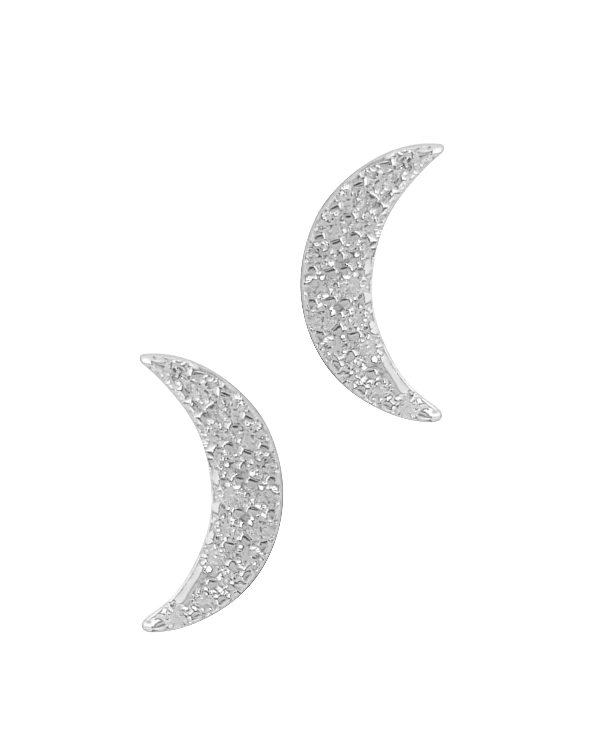 BOUCLES D'OREILLES EN ARGENT DEMI-LUNE