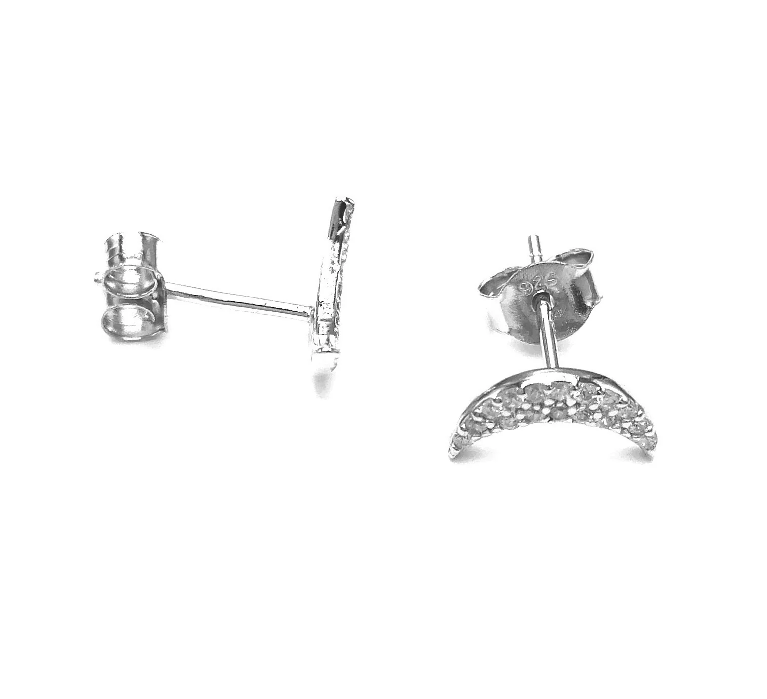 BOUCLES D'OREILLES EN ARGENT DEMI-LUNE - Image 3