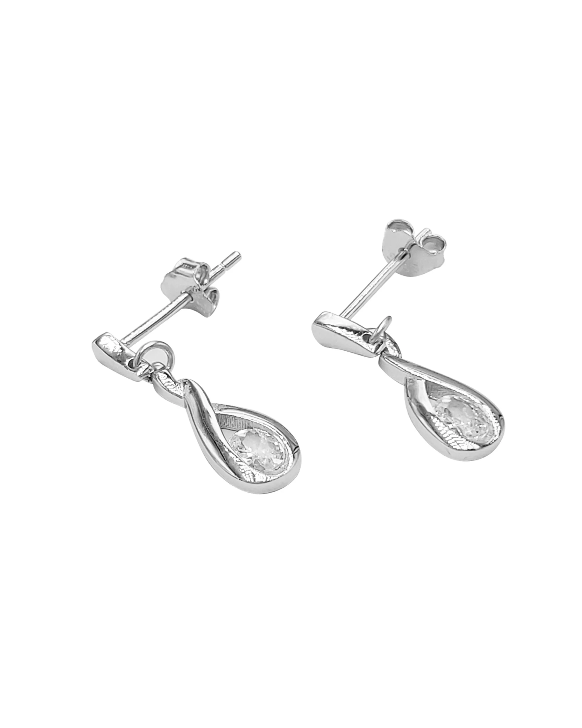 BOUCLES D'OREILLES EN ARGENT GOUTTE PENDANTE - Image 3