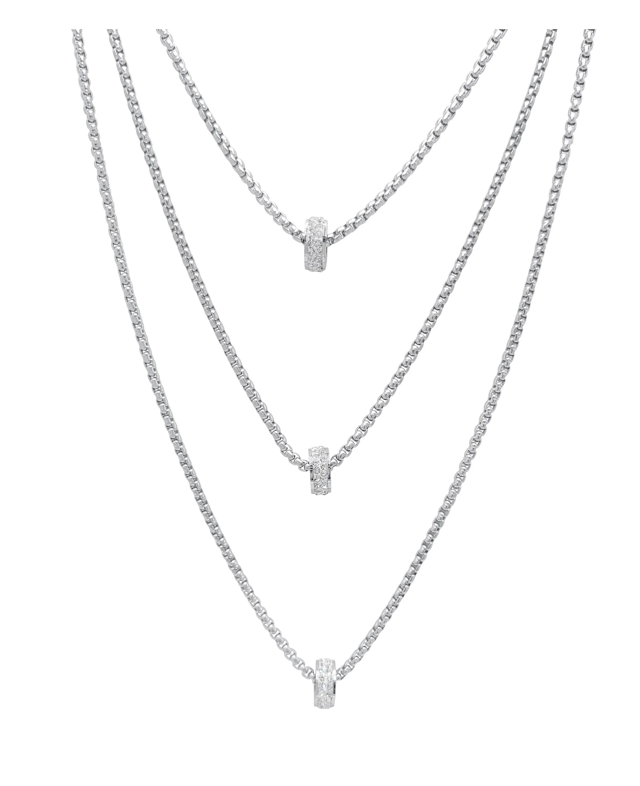 COLLIER EN ACIER 3 CHAINES