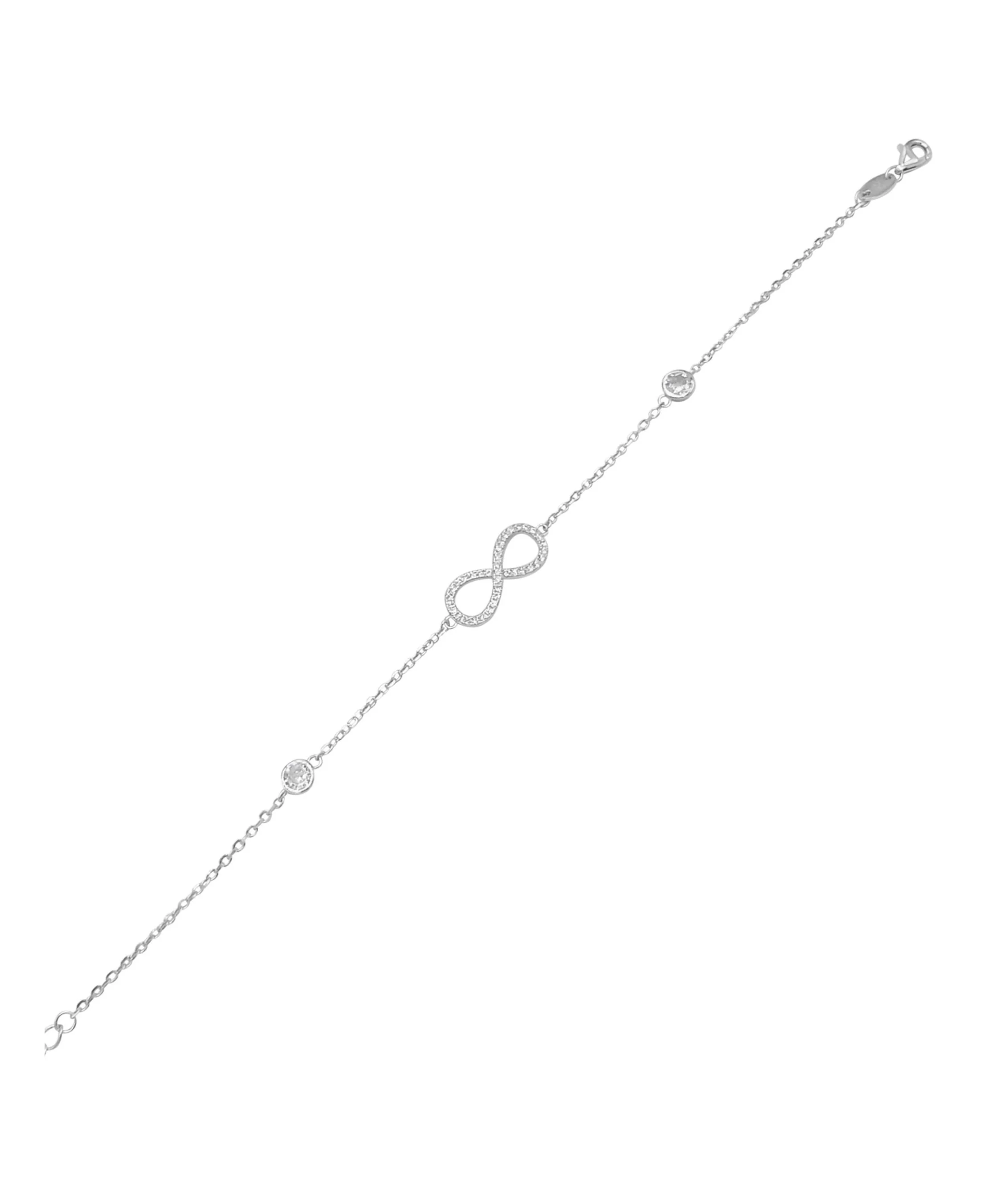 BRACELET EN ARGENT INFINI SERTI DE PIERRES - Image 2
