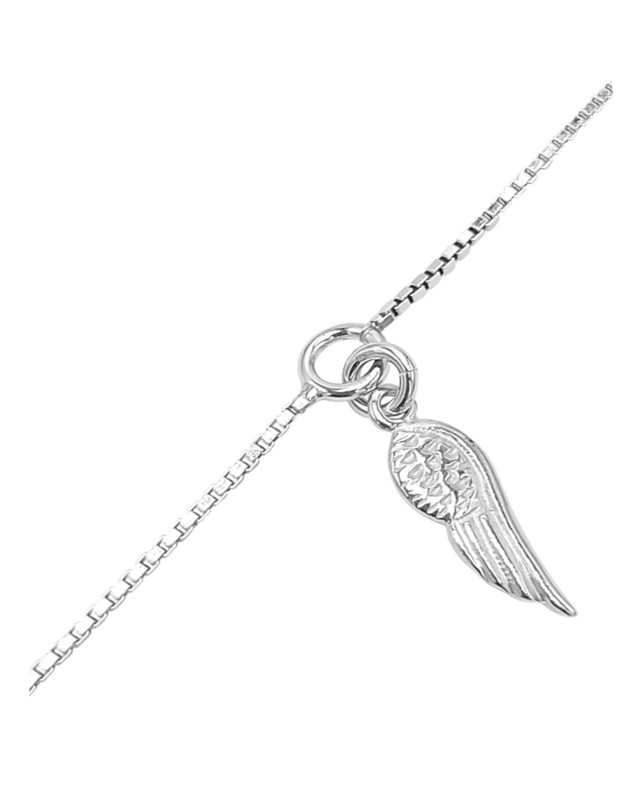 CHEVILLERE EN ARGENT AILE PENDANTE