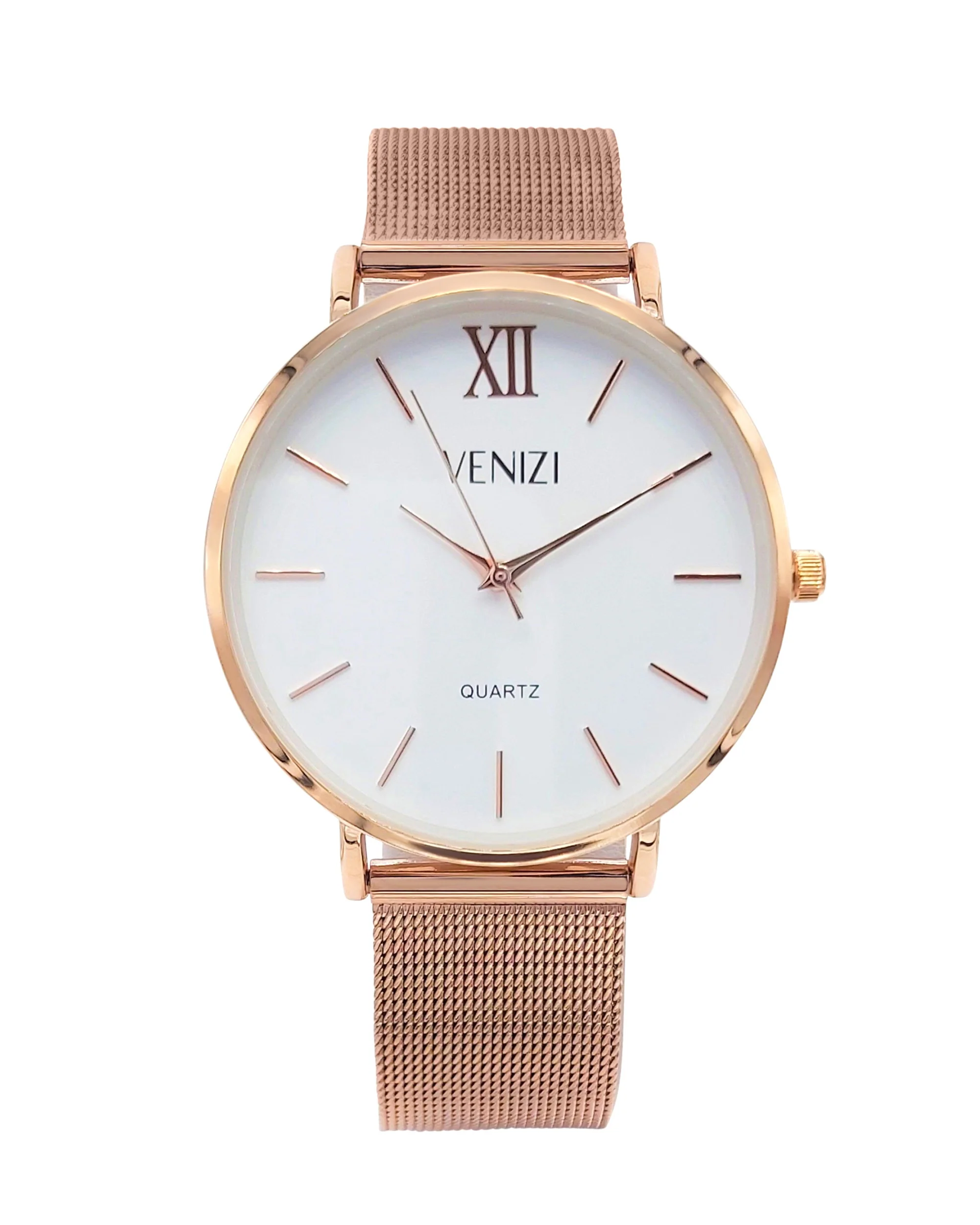 Montre Venizi rosée maille milanaise