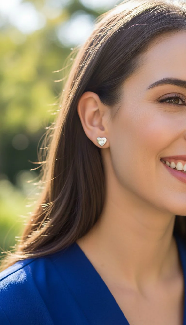 BOUCLES D'OREILLES EN ARGENT COEUR - Image 2