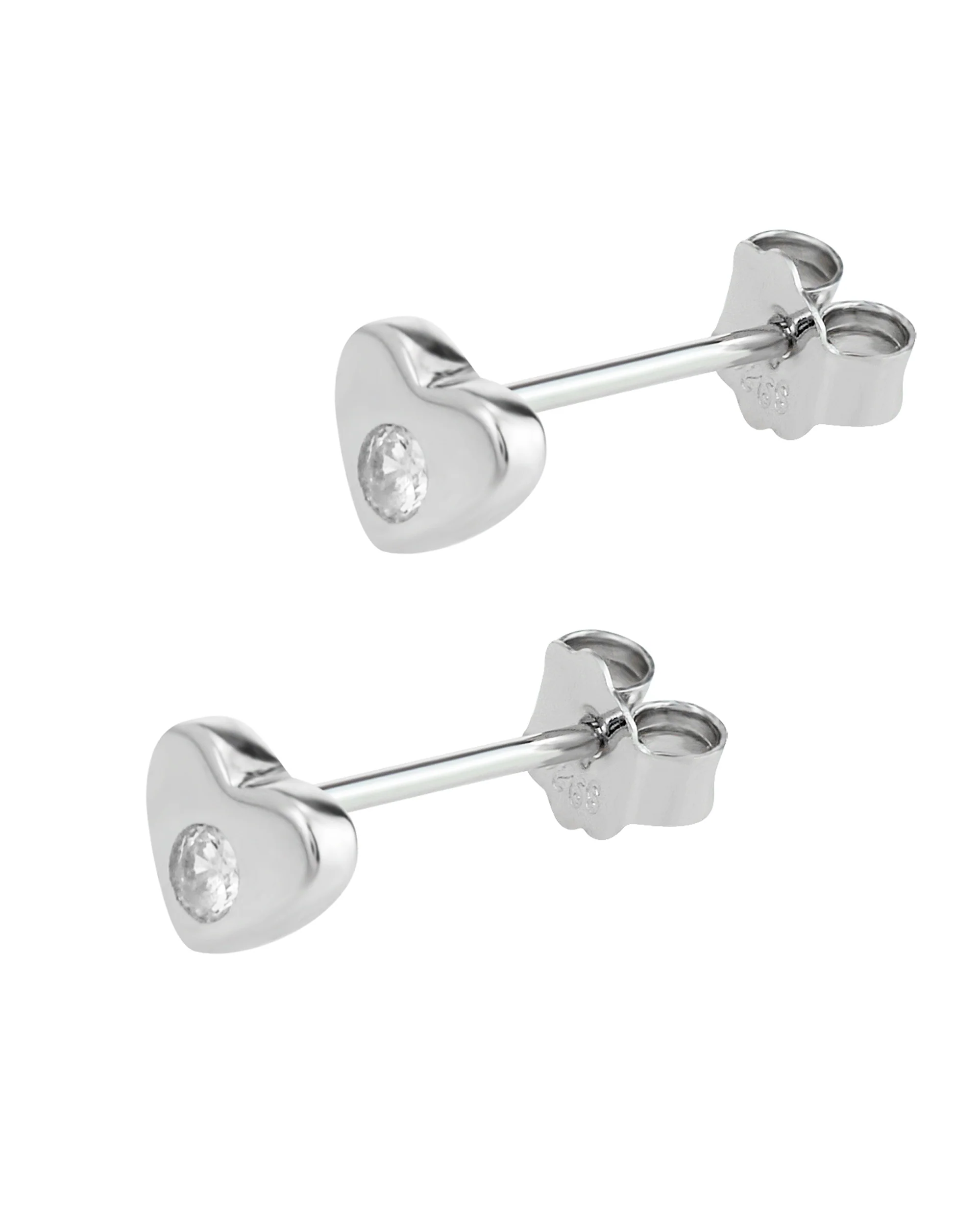 BOUCLES D'OREILLES EN ARGENT COEUR - Image 3