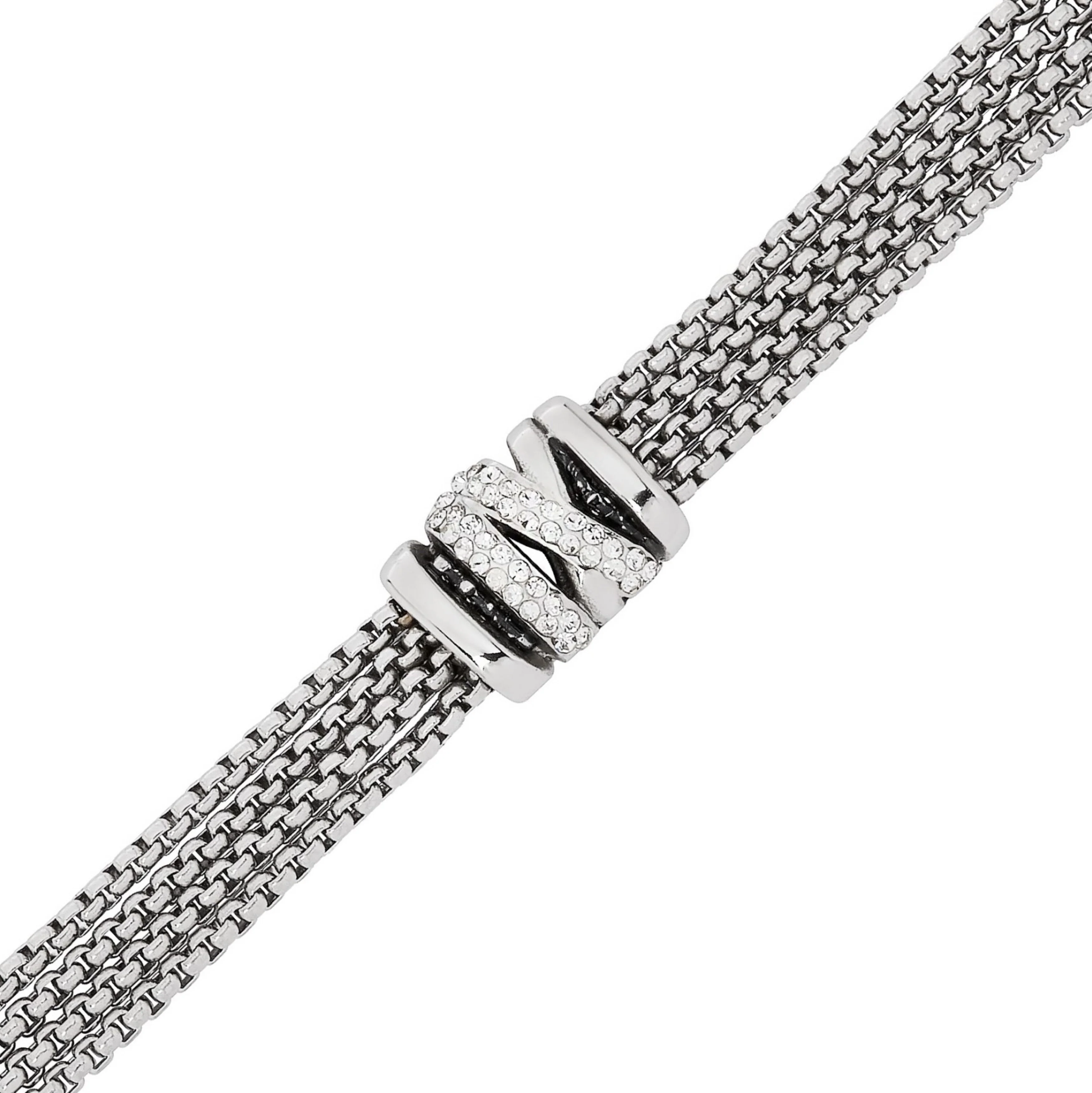 BRACELET EN ACIER 4 MAILLES MOTIF FANTAISIE