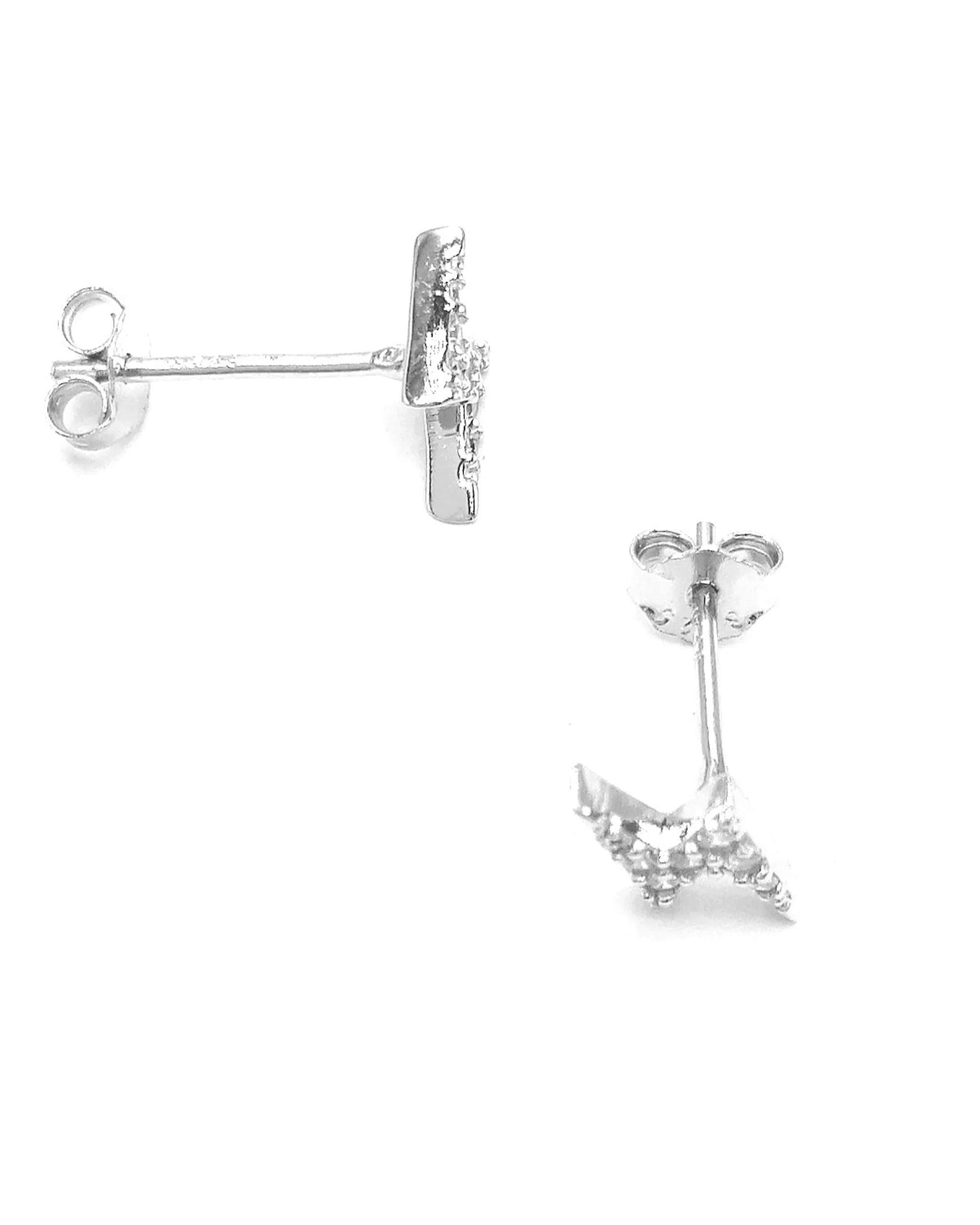 BOUCLES D'OREILLES EN ARGENT ECLAIR AVEC PIERRES - Image 2