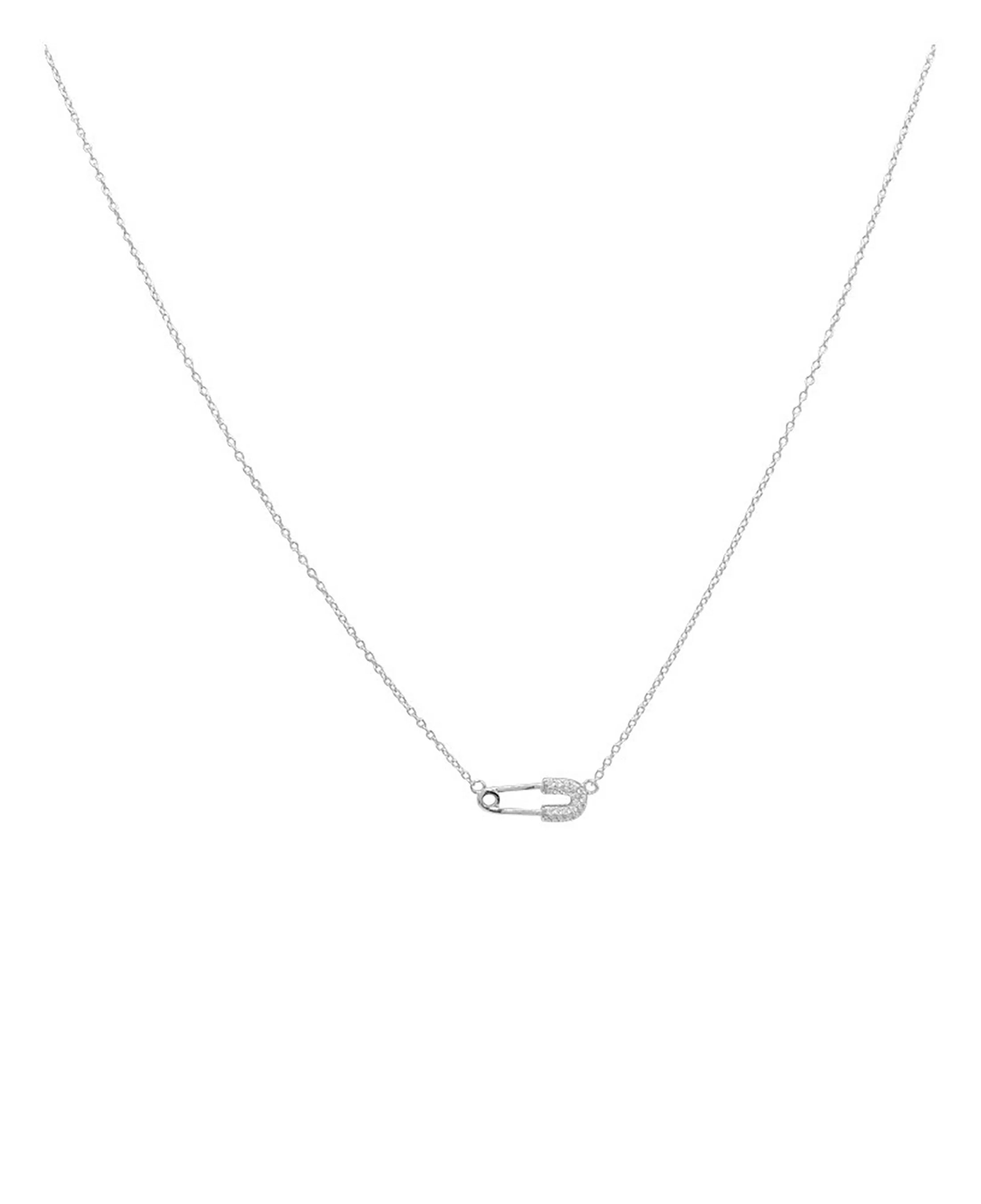 COLLIER EN ARGENT EPINGLE DE NOURRICE AVEC PIERRES - Image 2