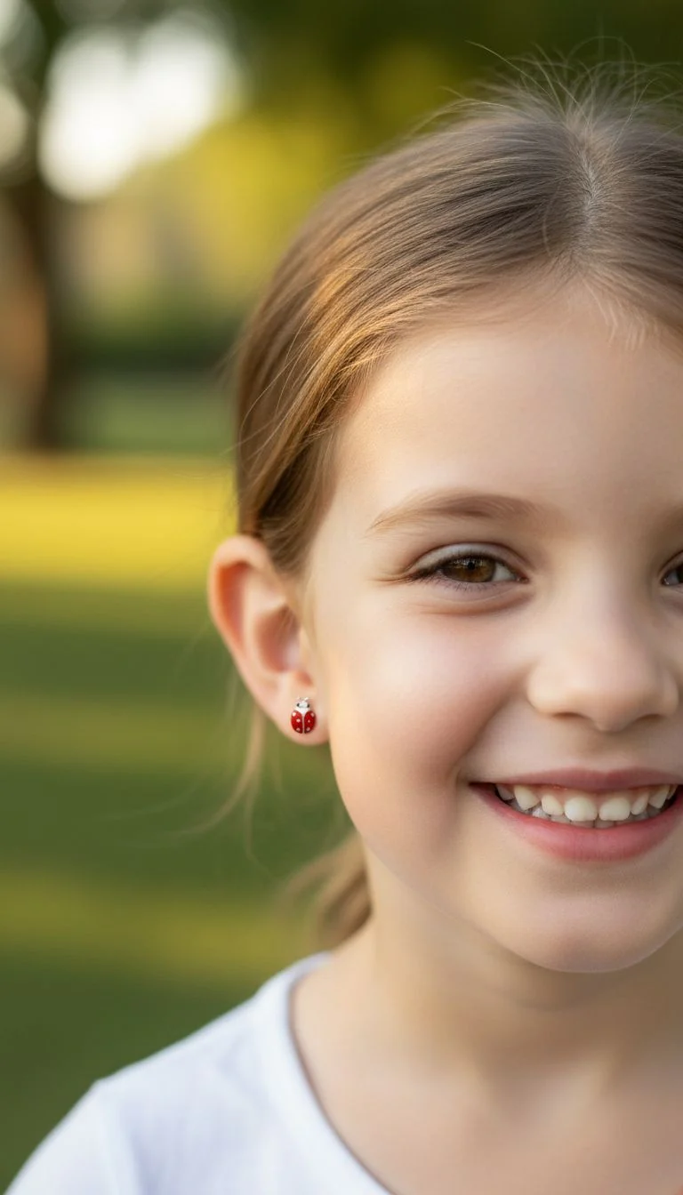 BOUCLES D'OREILLES EN ARGENT COCCINELLE - Image 2