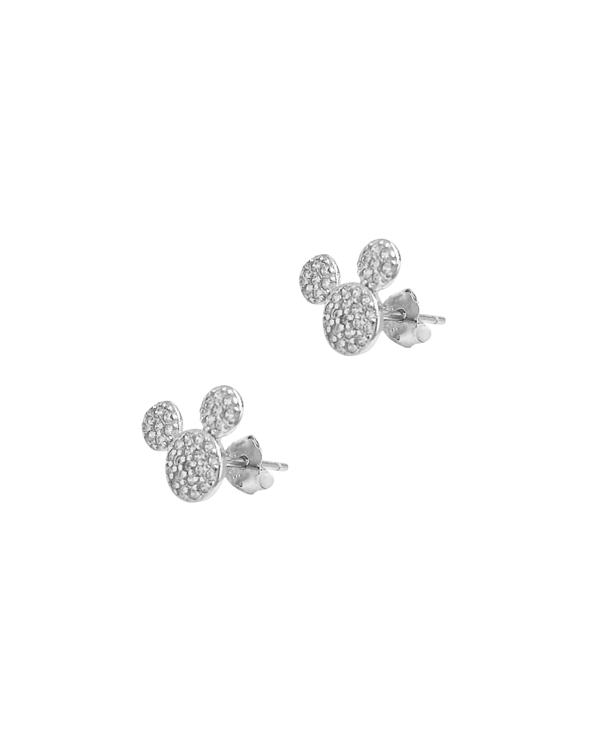 BOUCLES D'OREILLES EN ARGENT MICKEY MOUSE AVEC PIERRES - Image 3