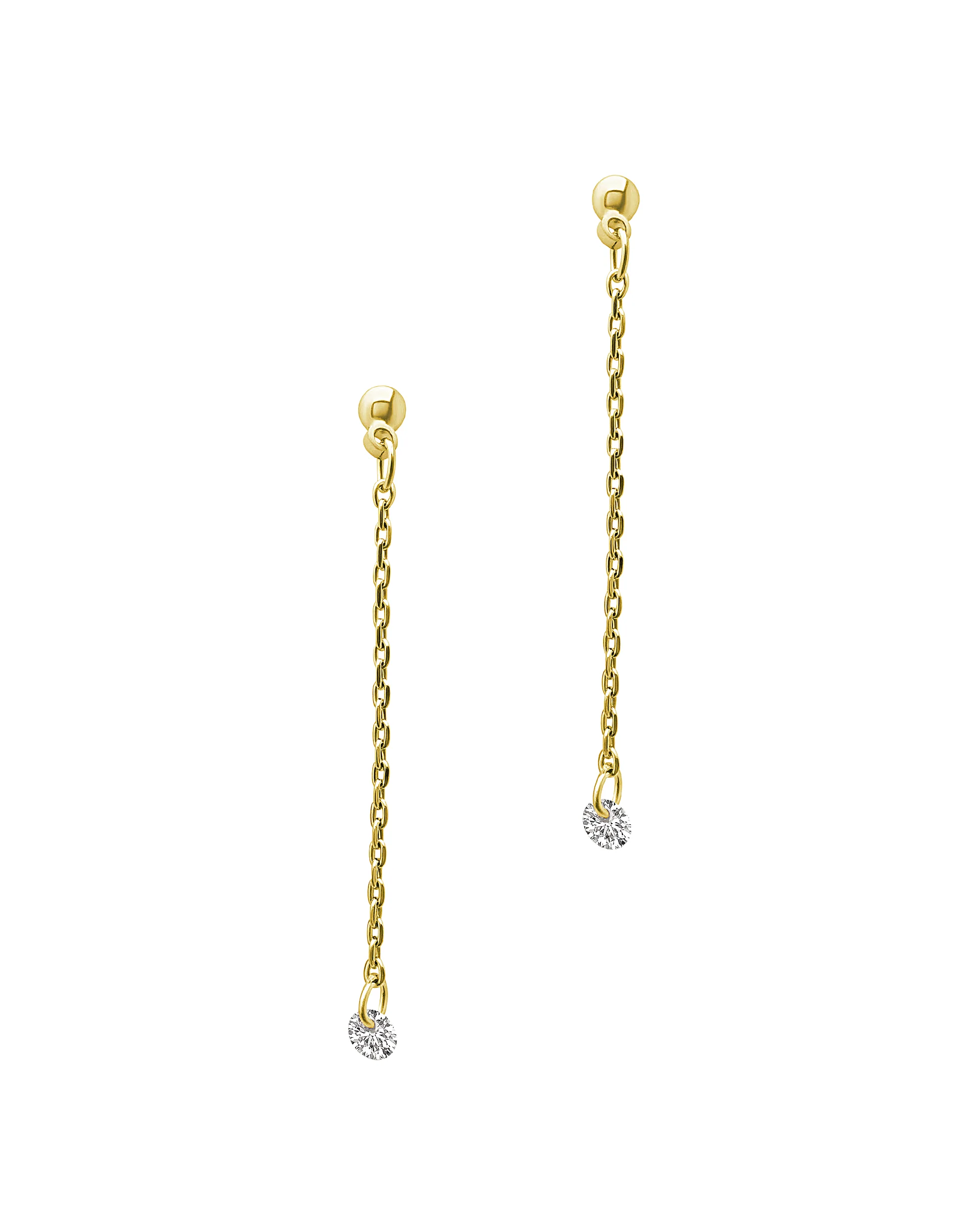 BOUCLES D'OREILLES EN PLAQUE OR PENDANT AVEC ZIRCONIUM