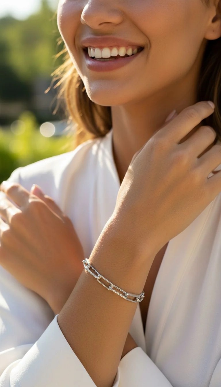 BRACELET EN ACIER MOTIF RECTANGLE - Image 2