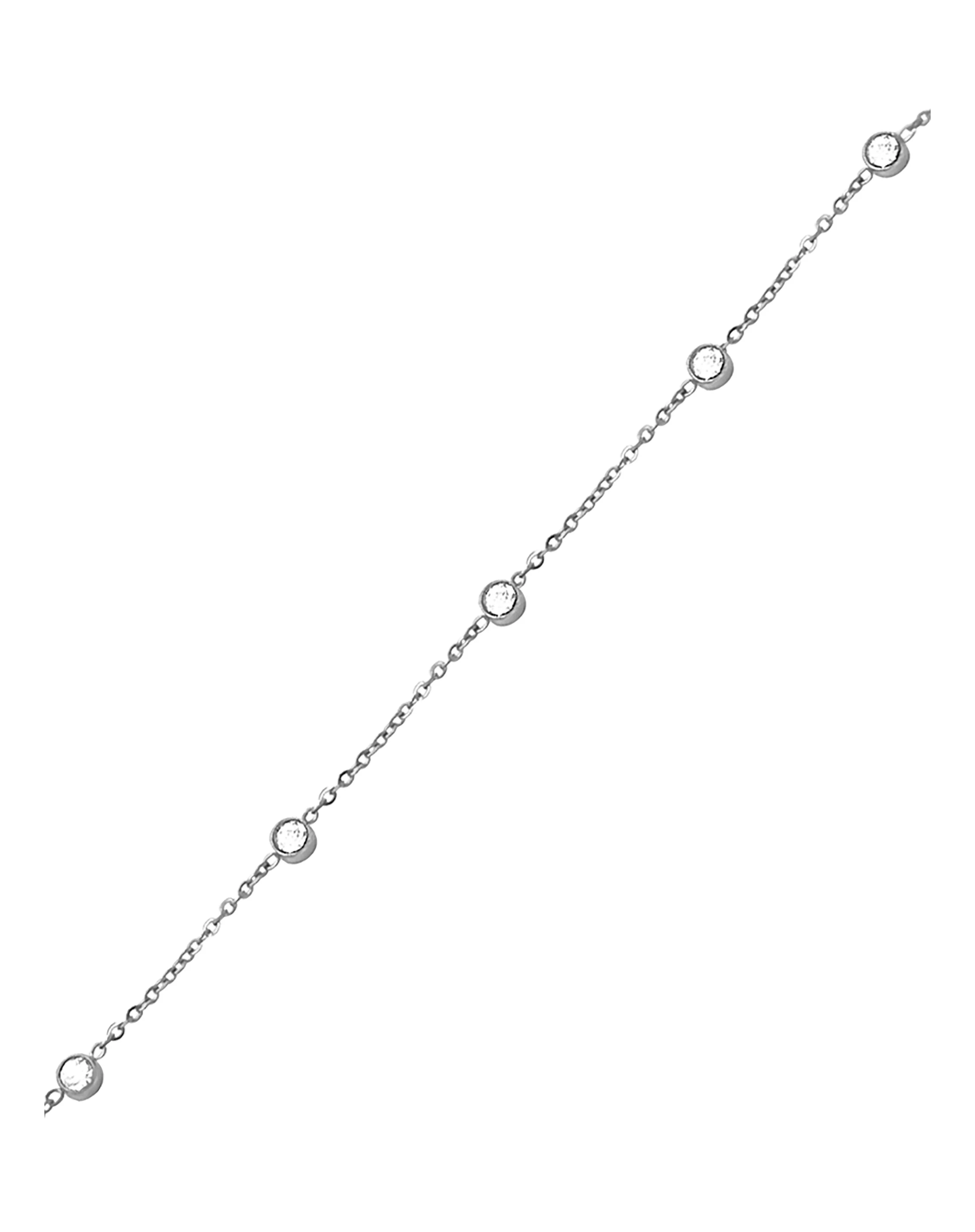 BRACELET EN ACIER AVEC RONDS EN STRASS