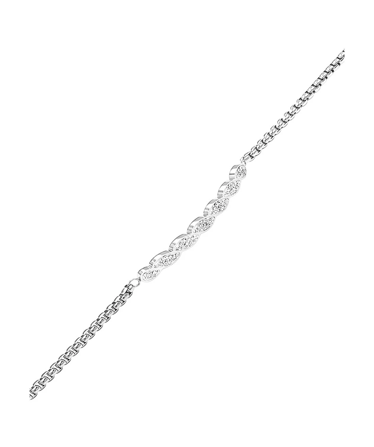 BRACELET EN ACIER AVEC STRASS