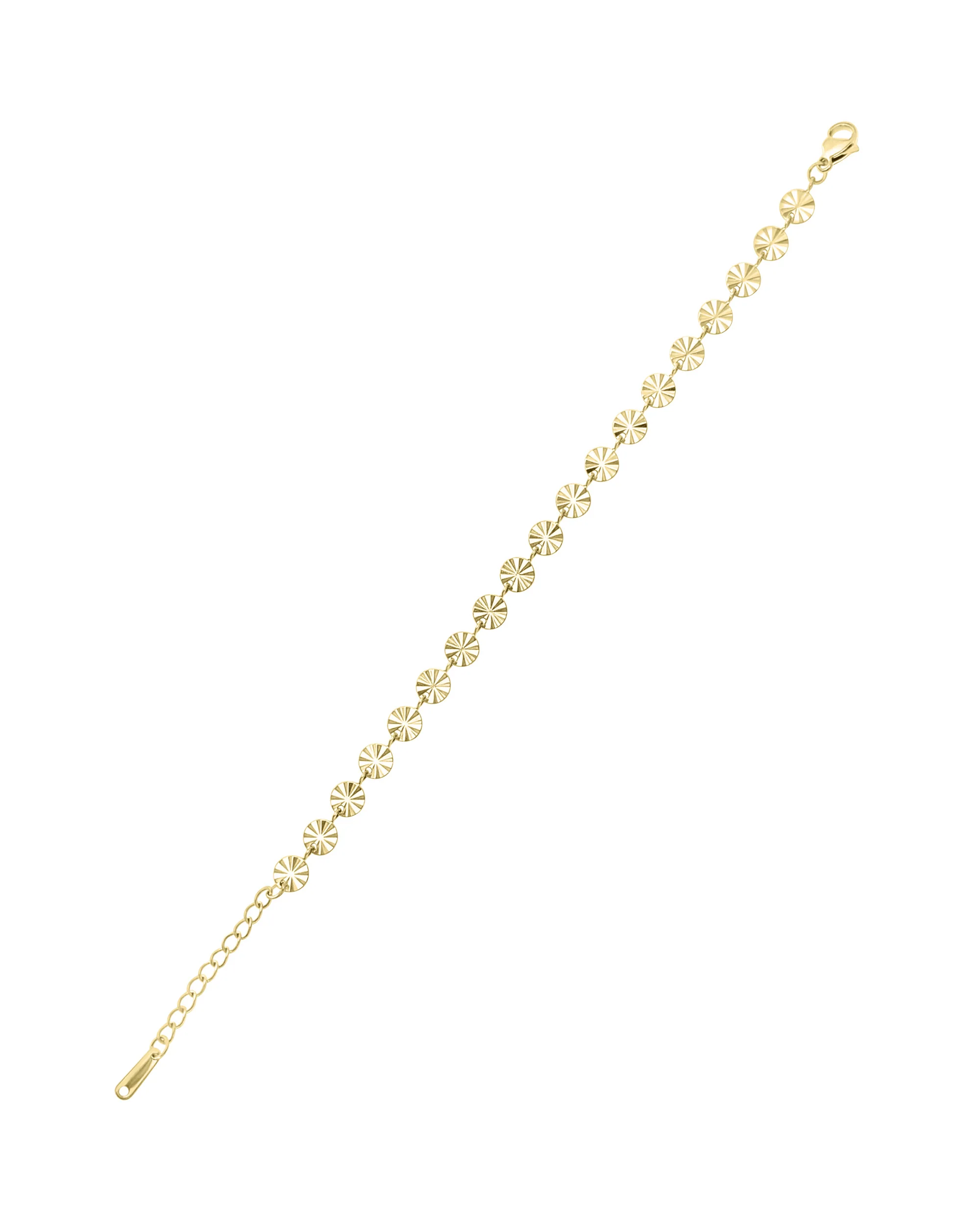 BRACELET EN ACIER DORE AVEC PASTILLES STRIEES - Image 3