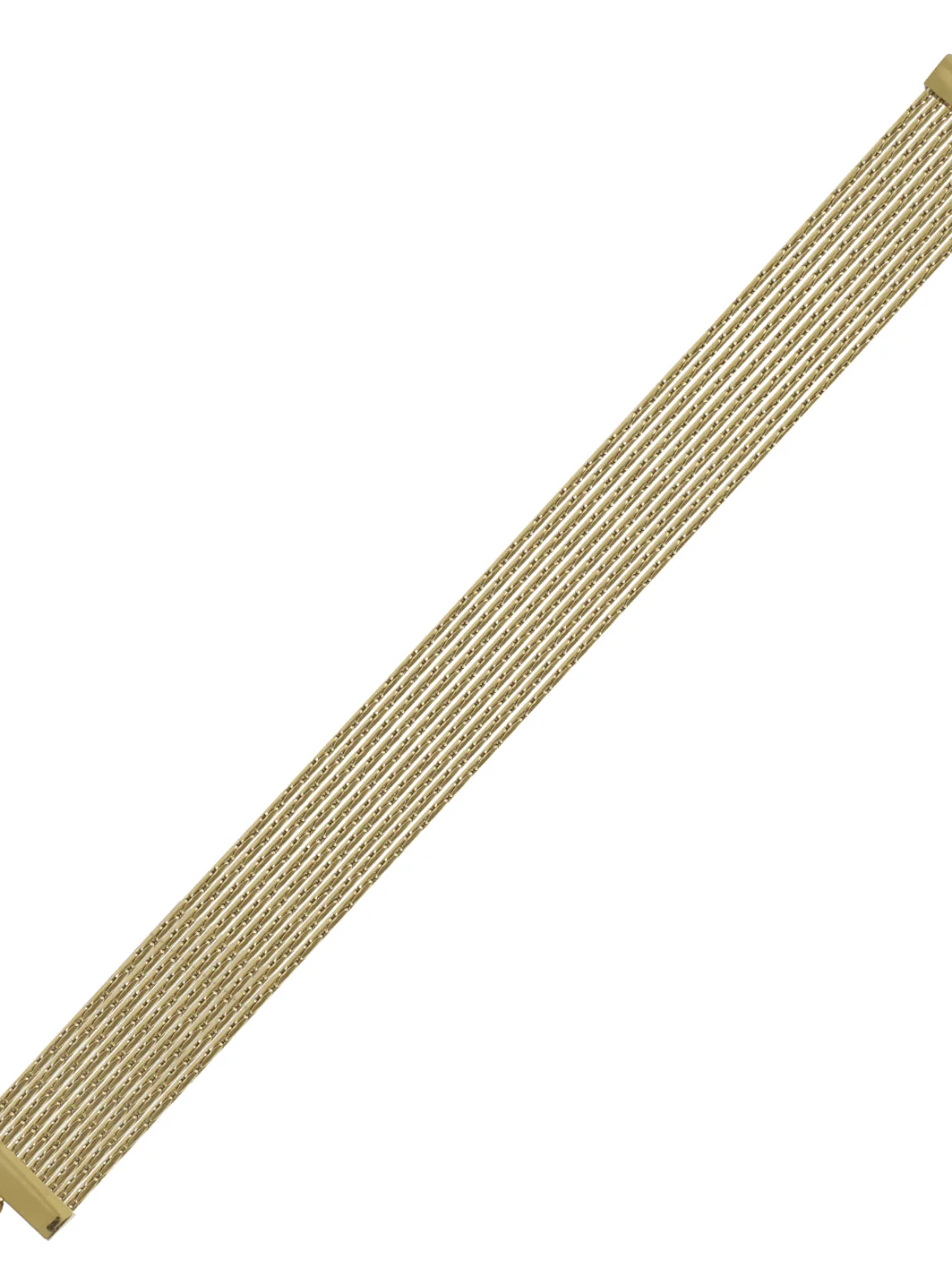 BRACELET EN ACIER DORE MULTI-MAILLES - Image 3