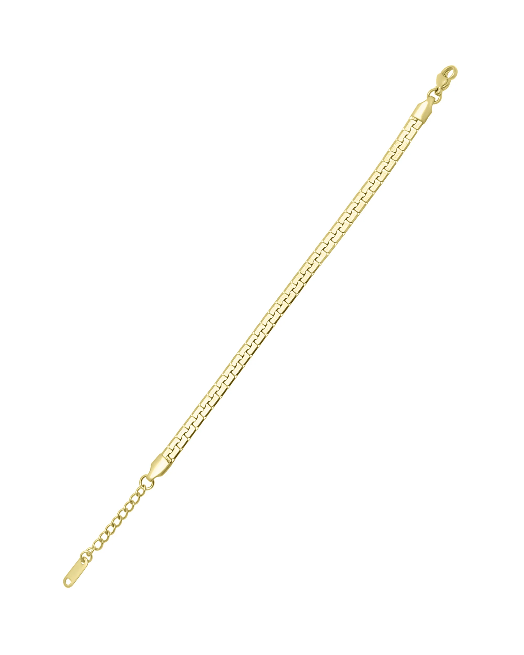 BRACELET EN ACIER DORE PLAT STRIEES - Image 3