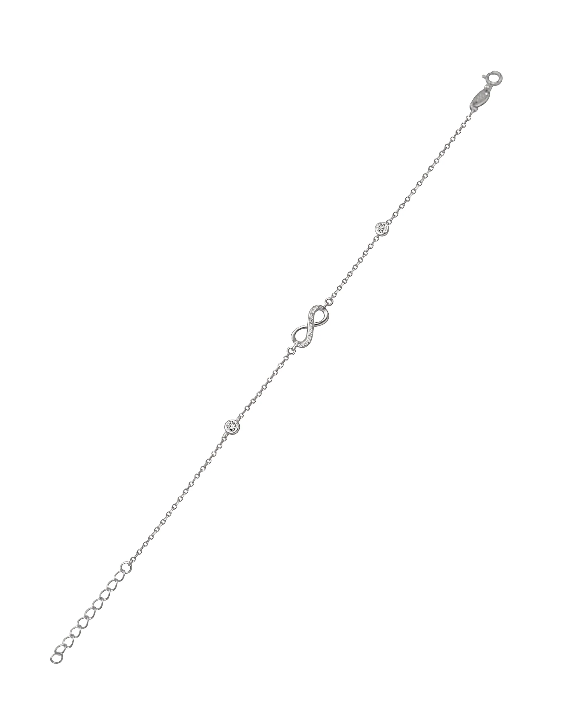 BRACELET EN ARGENT INFINI ET SOLITAIRE - Image 3