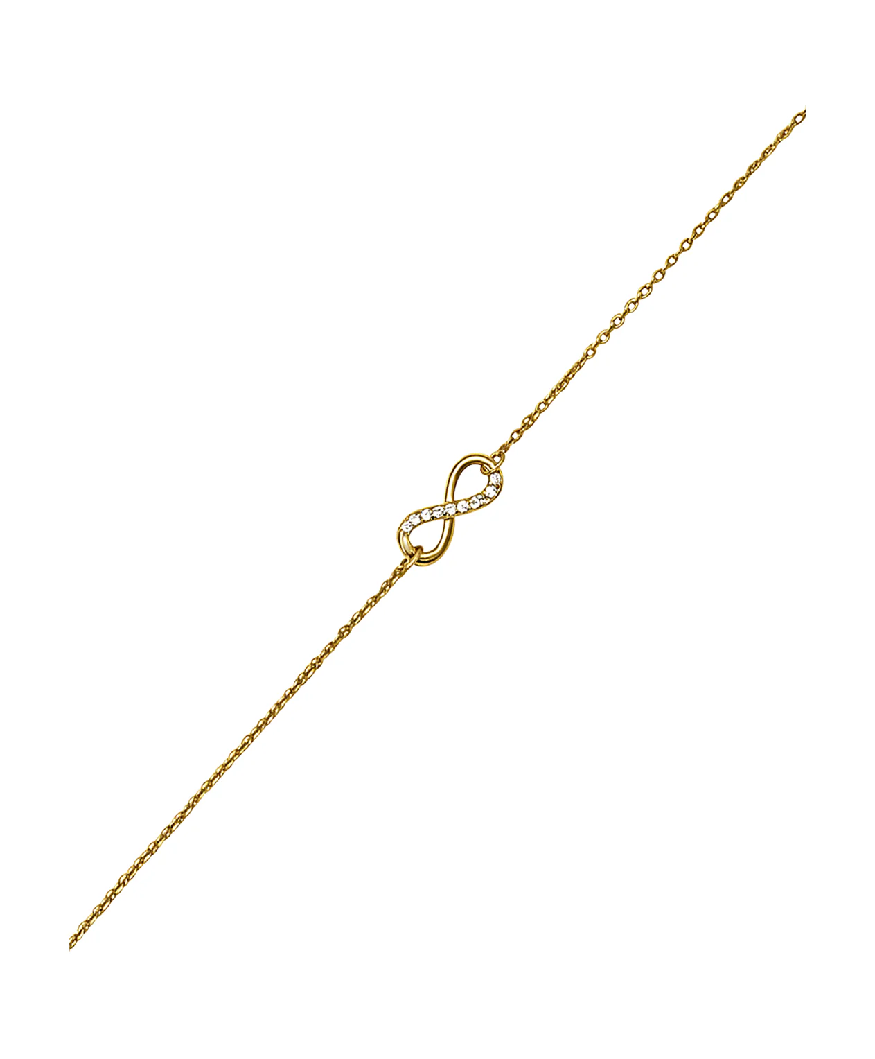 BRACELET EN ARGENT MOTIF INFINI AVEC ZIRCONIUM
