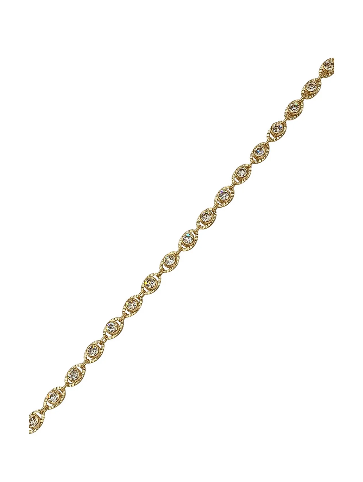 BRACELET EN PLAQUE OR MOTIF OEIL AVEC PIERRE