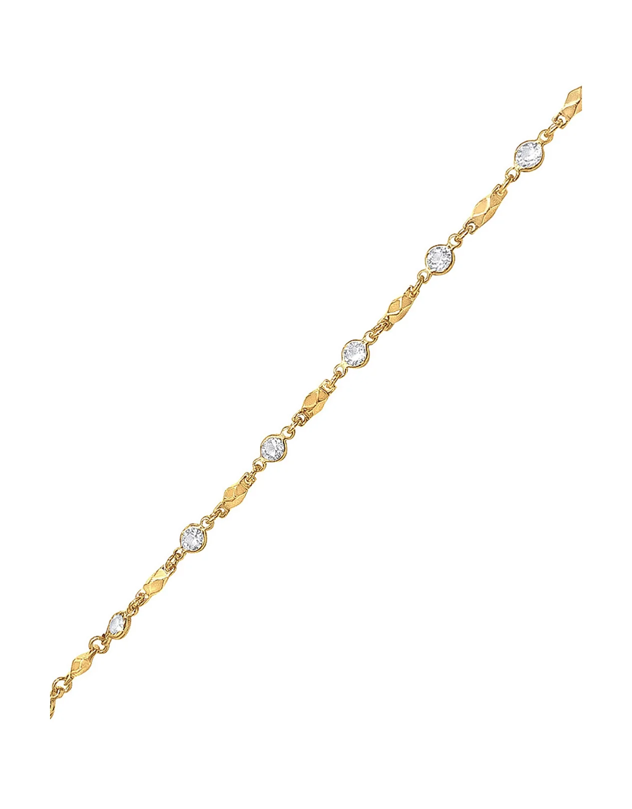 BRACELET EN PLAQUE OR MOTIFS FANTAISIE ET PIERRES
