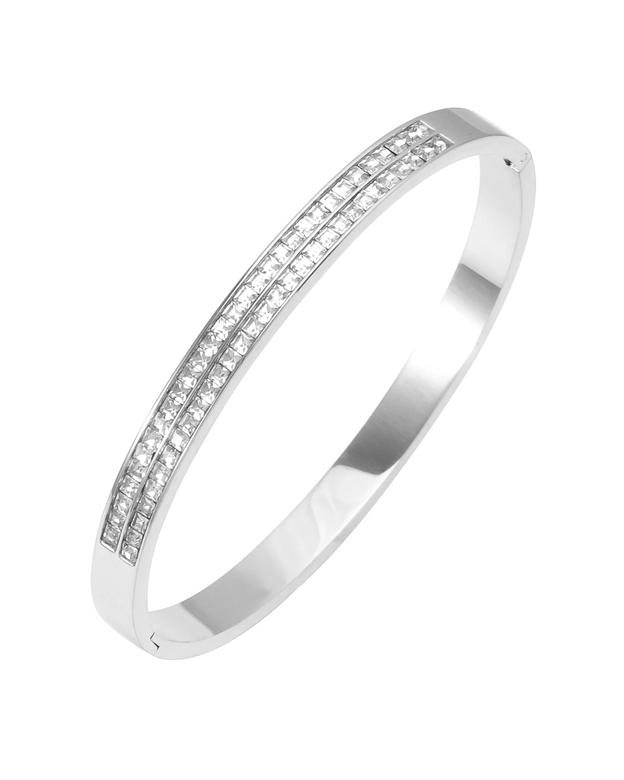 JONC EN ACIER DOUBLE - BRILLANCE & ELEGANCE