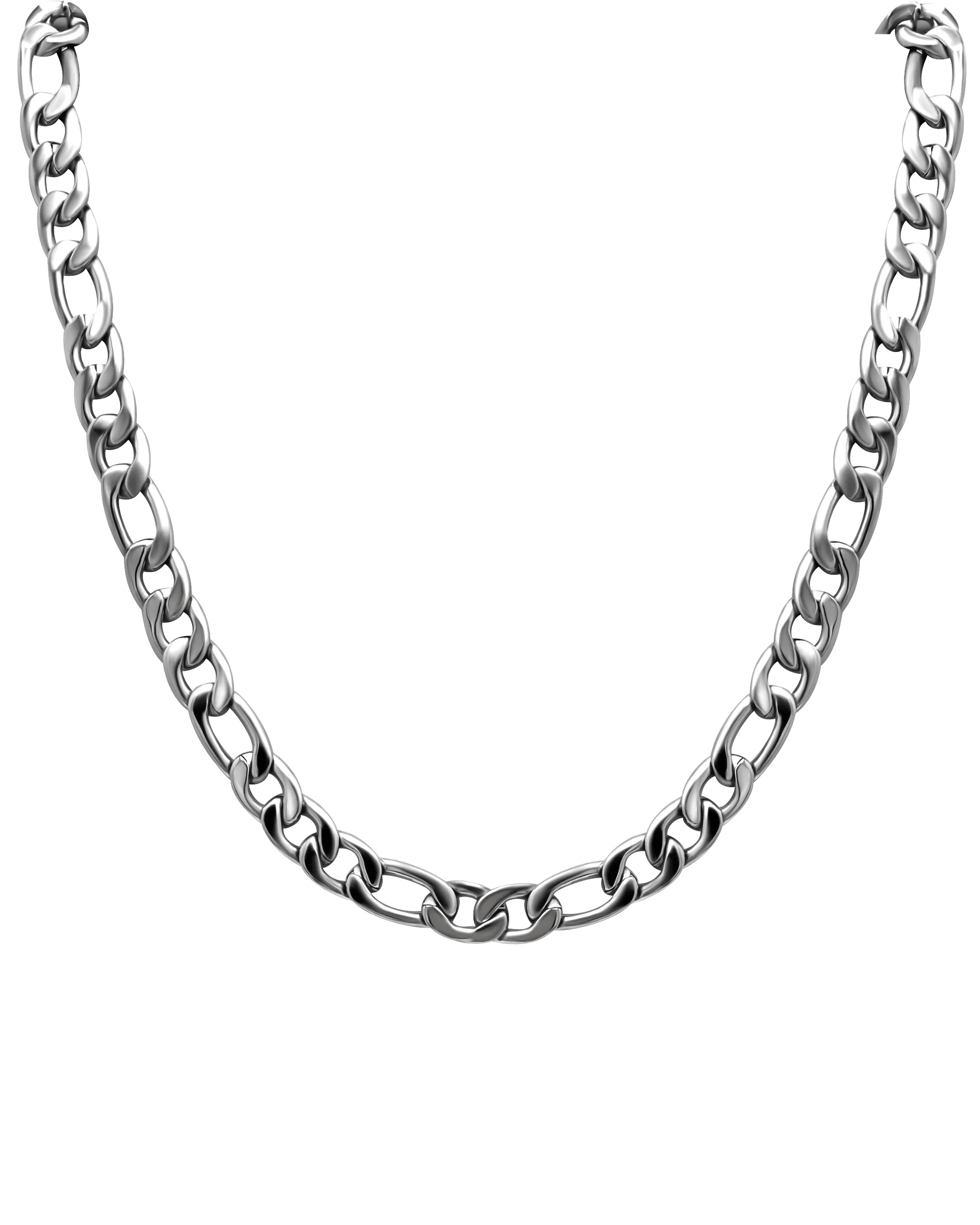 CHAINE EN ACIER MAILLE FIGARO 8.5MM